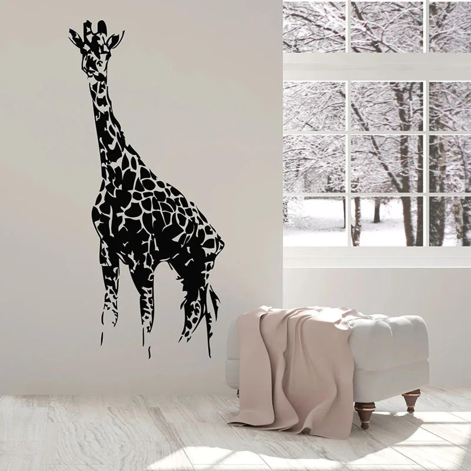 YOUOUSI African Animal Giraffe wall Decal Zoo Vinyl Window Sticker Children's Room Nursery Bedroom Home Decoration