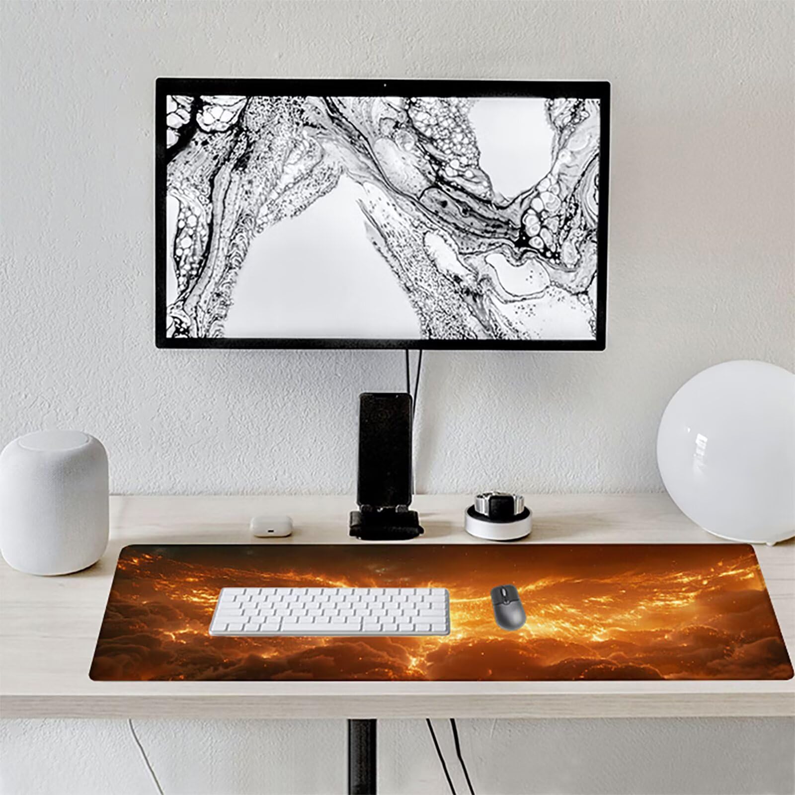 FéNix Alfombrilla Ratón Gaming XXL 1500x800mm, Alfombrilla Gaming Amarillo Mousepad con Base de Goma Antideslizante, Impermeable Desk Mat para Teclado y Raton, Accesorios Gaming Regalos de Hombre M-5
