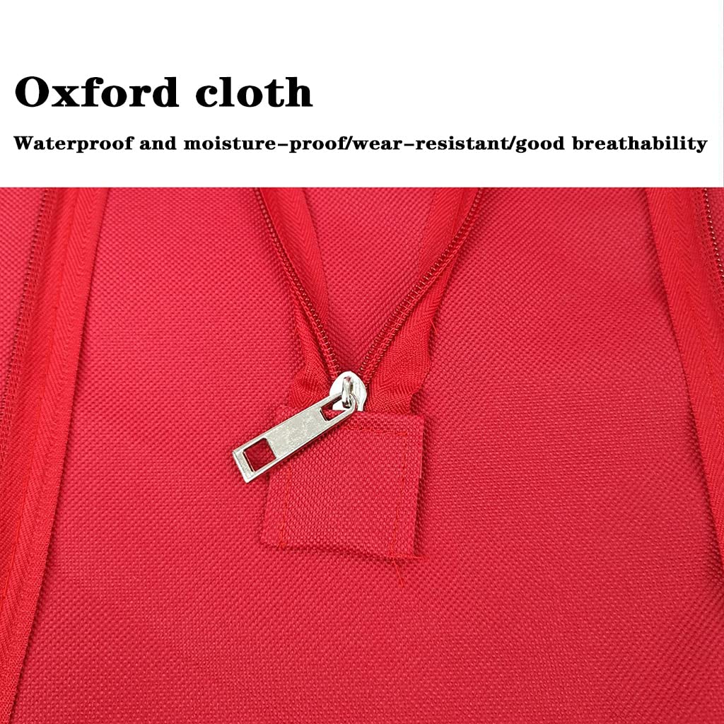 Bolsa de la compra plegable con ruedas – Bolsa reutilizable para el mercado de comestibles y el hogar, carrito rojo para un fácil transporte y almacenamiento