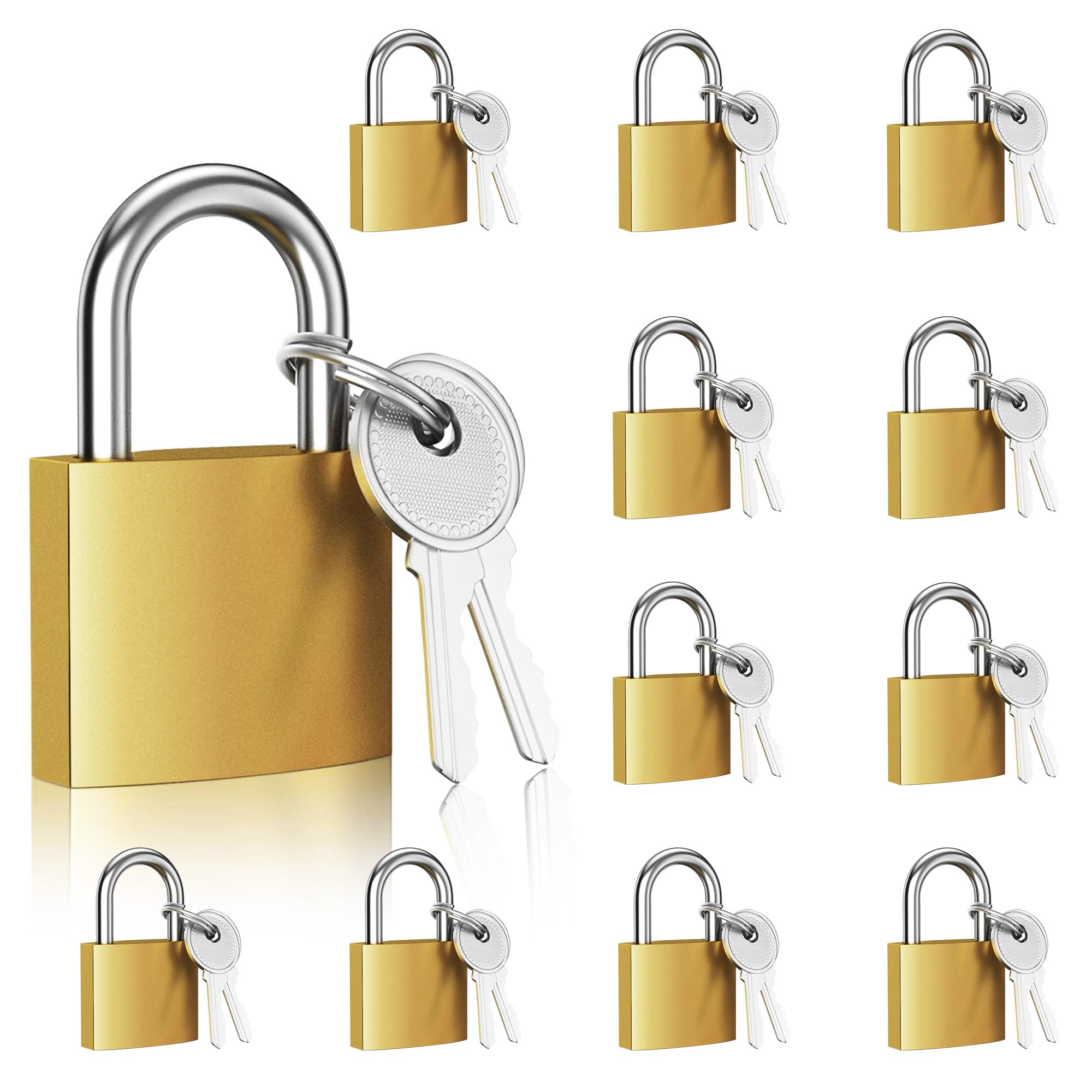 HoAhaMay 4 Petits Cadenas, 25mm Avec Clé Petite Serrure, Cadenas En