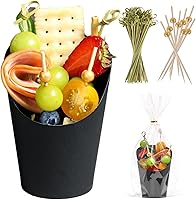 Vista 1 de Vasos Desechables para Charcutería 60 PCS con 200 PCS Palitos y 60 PCS Bolsas, Cajas de Bocadillos de Papel Kraft de 14 oz Vasos para Aperitivos