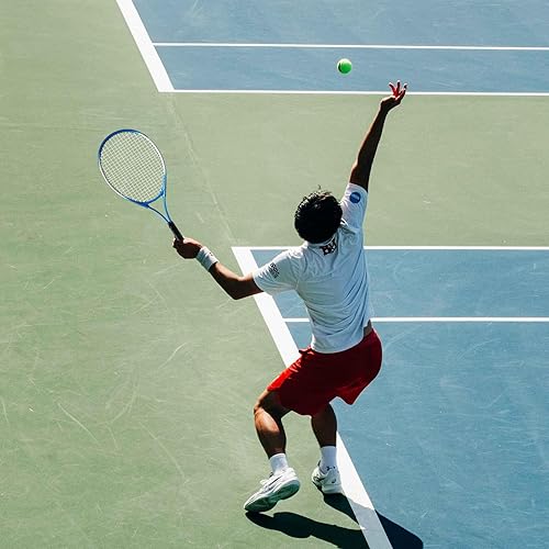 Miniatura 5 de Juego de raquetas de tenis para adultos, 2 jugadores para adultos, juego de raquetas de tenis recreativas para principiantes y profesionales con 4