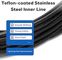 Vista 5 de corki Juego de carcasa de cable de cambio de bicicleta universal y paquete de cortador de cables de bicicleta