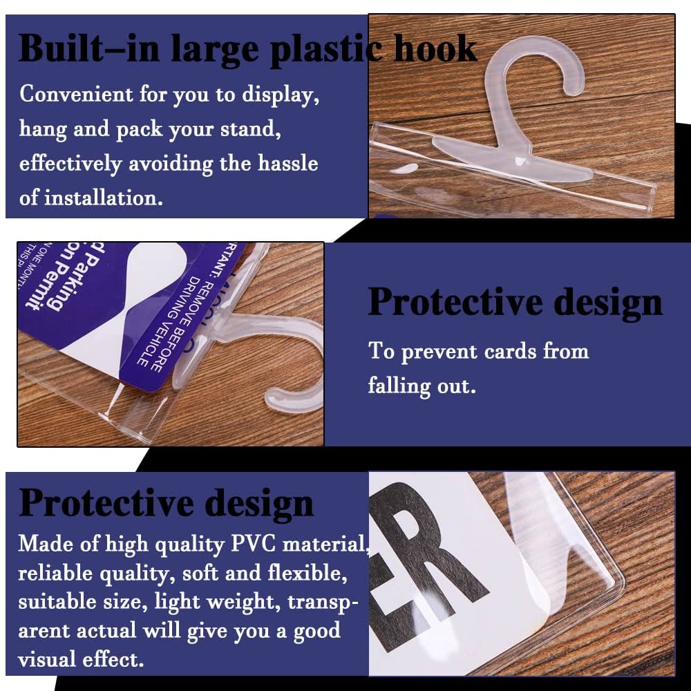 Porte-Permis Handicapé Transparent - Support Pour Rétroviseur Avec Poche Supplémentaire - PVC