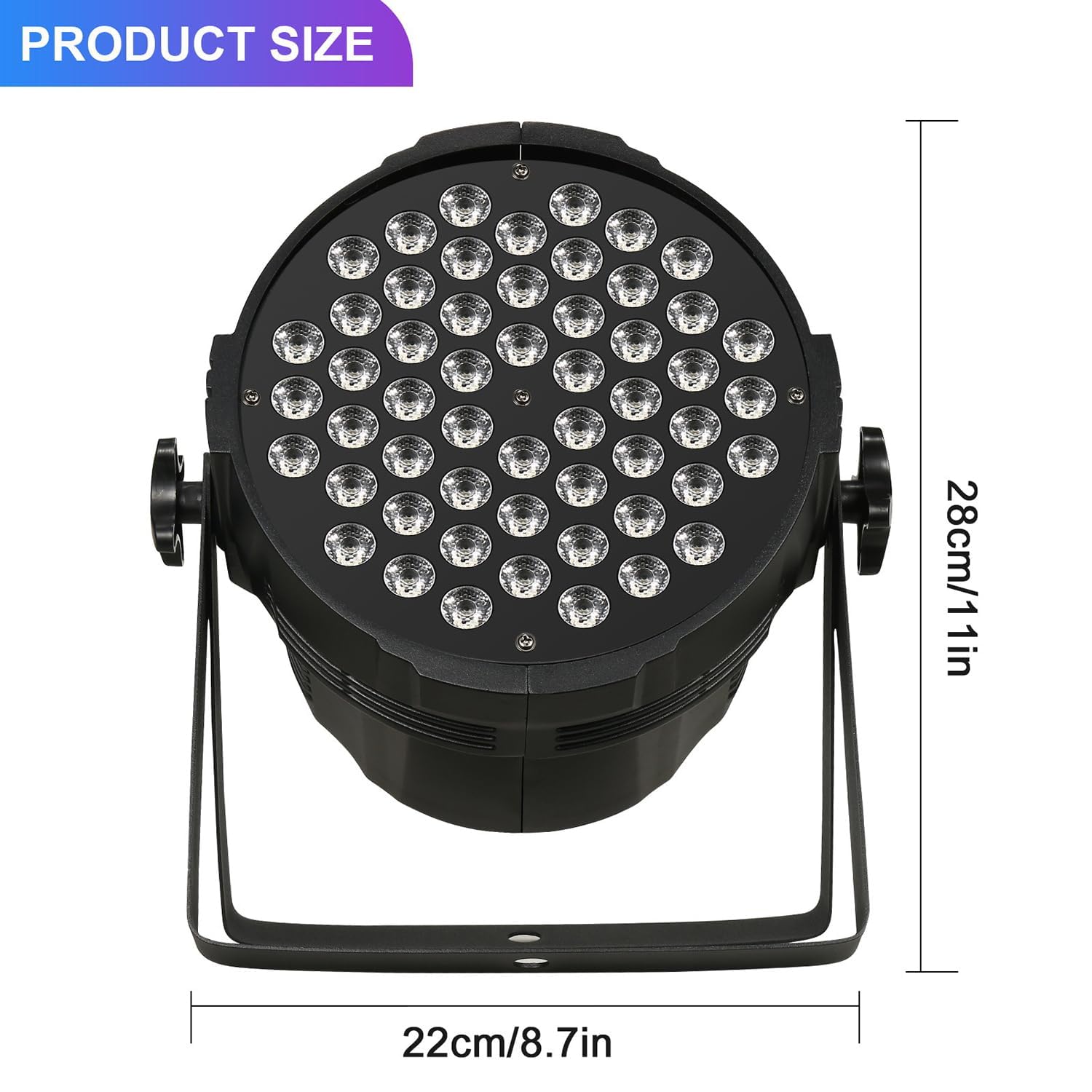Luces de Etapa LED, 54x3W RGBW 4 -in -1 parlumina iluminación con activación de Sonido y reproducción automática - Control Remoto/DMX, Efecto estroboscópico - para DJ, Fiesta, Boda, Eventos