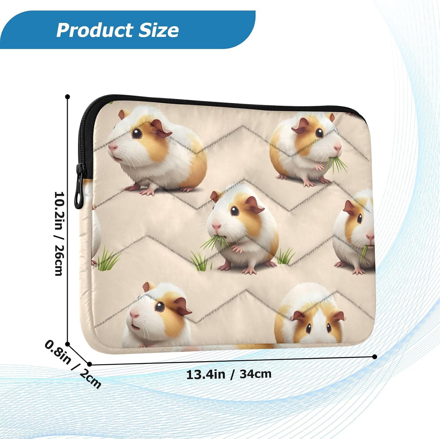 Cute Guinea Pig 13-14 Inch Laptop Sleeve 13 Inch Computer Case 13 Inch Laptop Sleeves image 3