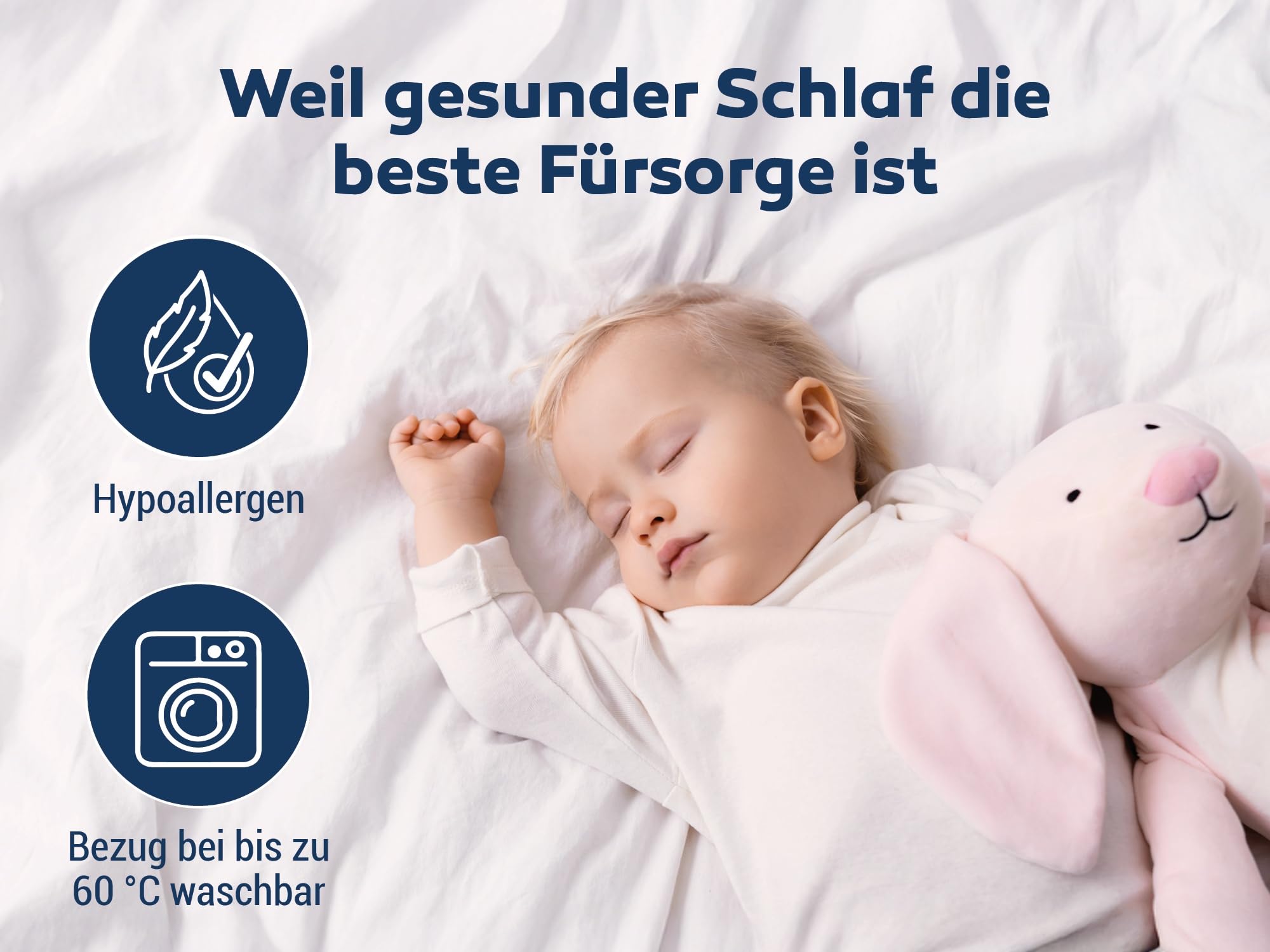 BettenABC - Matratze für Babys & Kleinkinder - 60x120 cm - Spezieller Härtegrad & Oeko-TEX-Zertifiziert - Optimale Hygiene Dank abnehmbarem & waschbarem Polyester-Bezug - Lieferung per Paket
