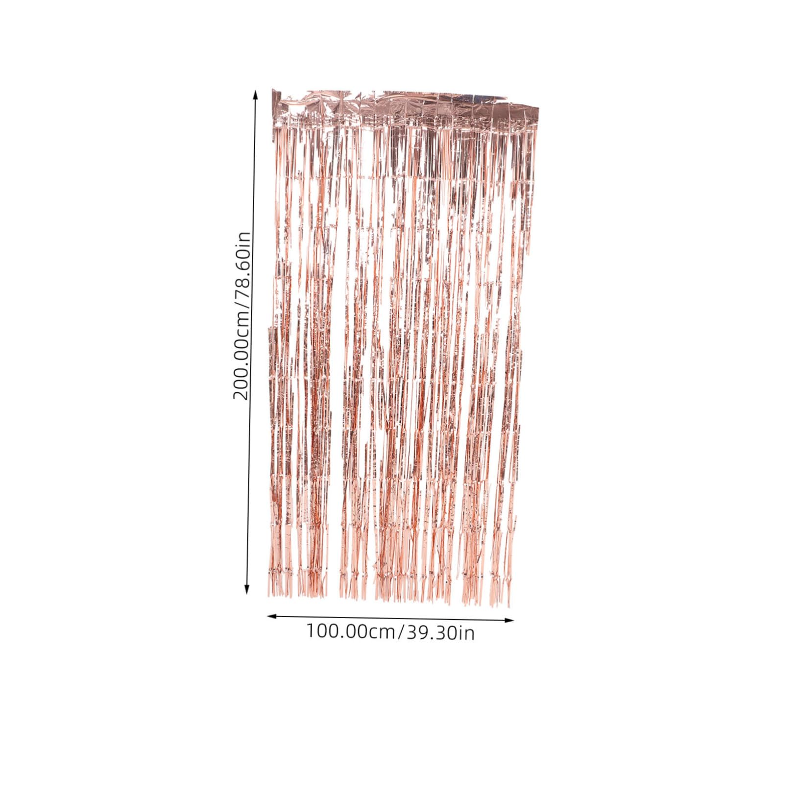 PRETYZOOM Metallic Photo Backdrop Tinsel Fringe Foil Curtain for Birthday Engagement Decorations