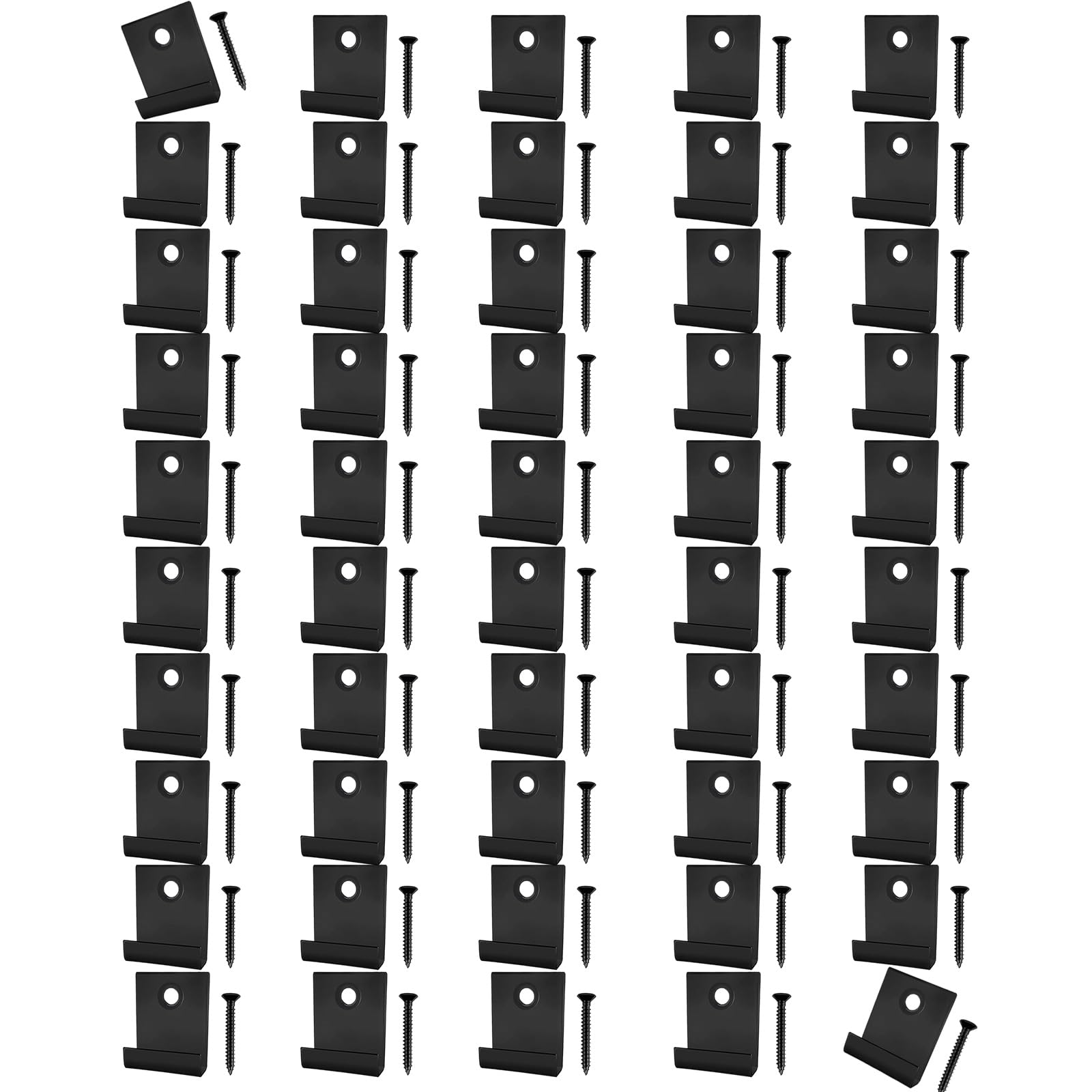 Nmflab Black Concealed Deck Fasteners With Anti Composite Clip For Outdoor Wooden Platforms Construction Waterproof Connectors