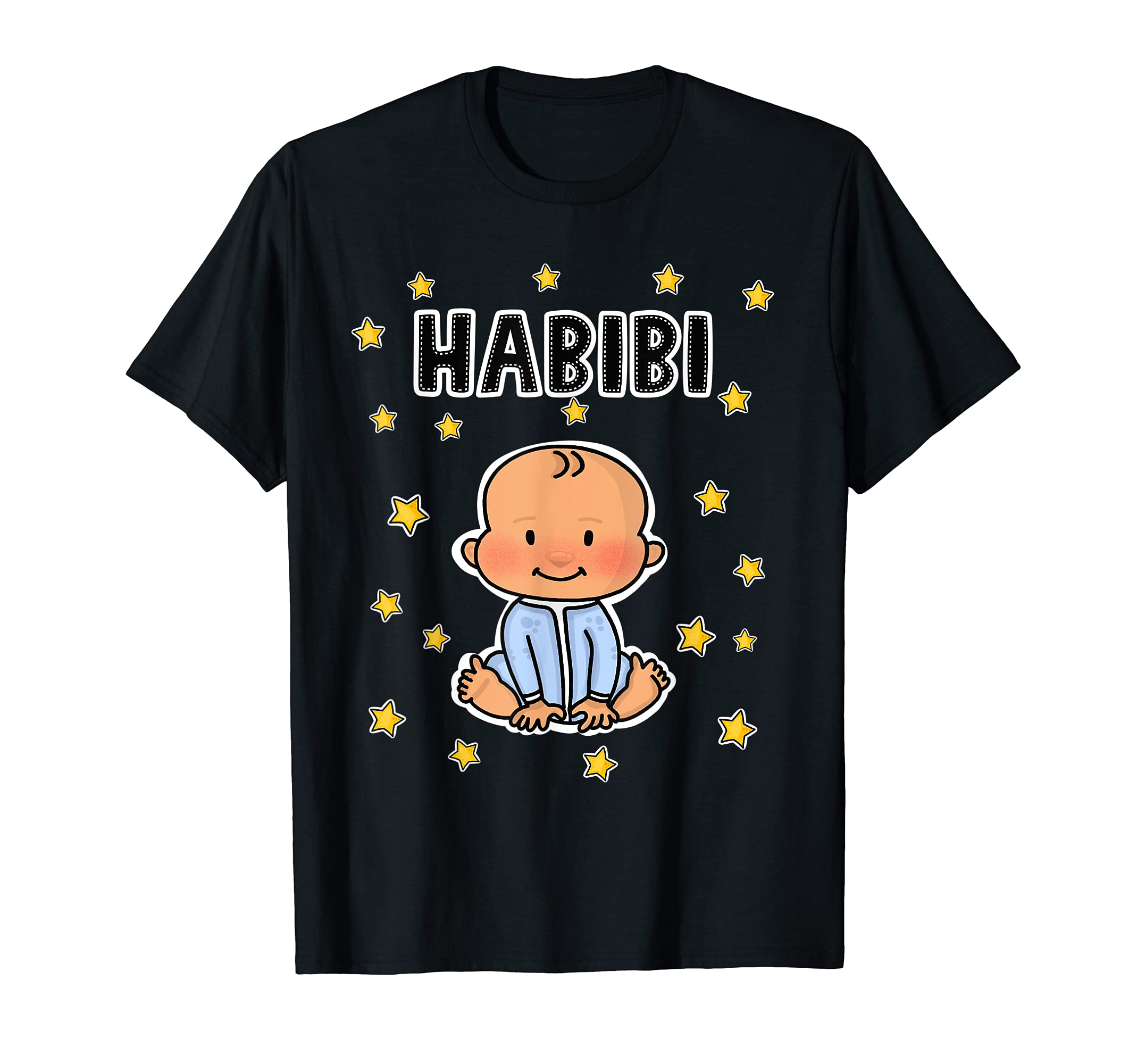 Habibi New Baby Boy Arabic Language Mabrouk T-Shirt