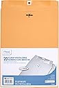 Mead Envelopes, 9" x 12", Clasp Closure, Brown Kraft All-Purpose 24-lb Paper Mailing Envelopes, 20 Count (76020)