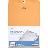 Mead Envelopes, 9" x 12", Clasp Closure, Brown Kraft All-Purpose 24-lb Paper Mailing Envelopes, 20 Count (76020) – view 1