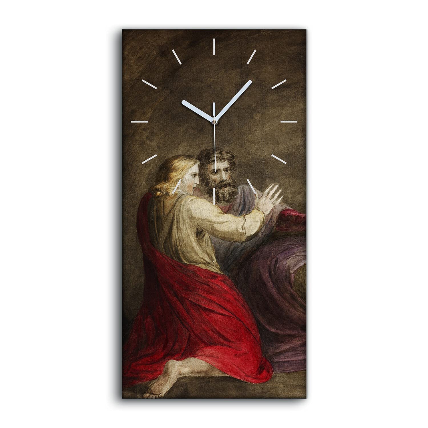 Horloge sur Toile Coloray Mains Blanches Art Moderne Mythologie Vintage