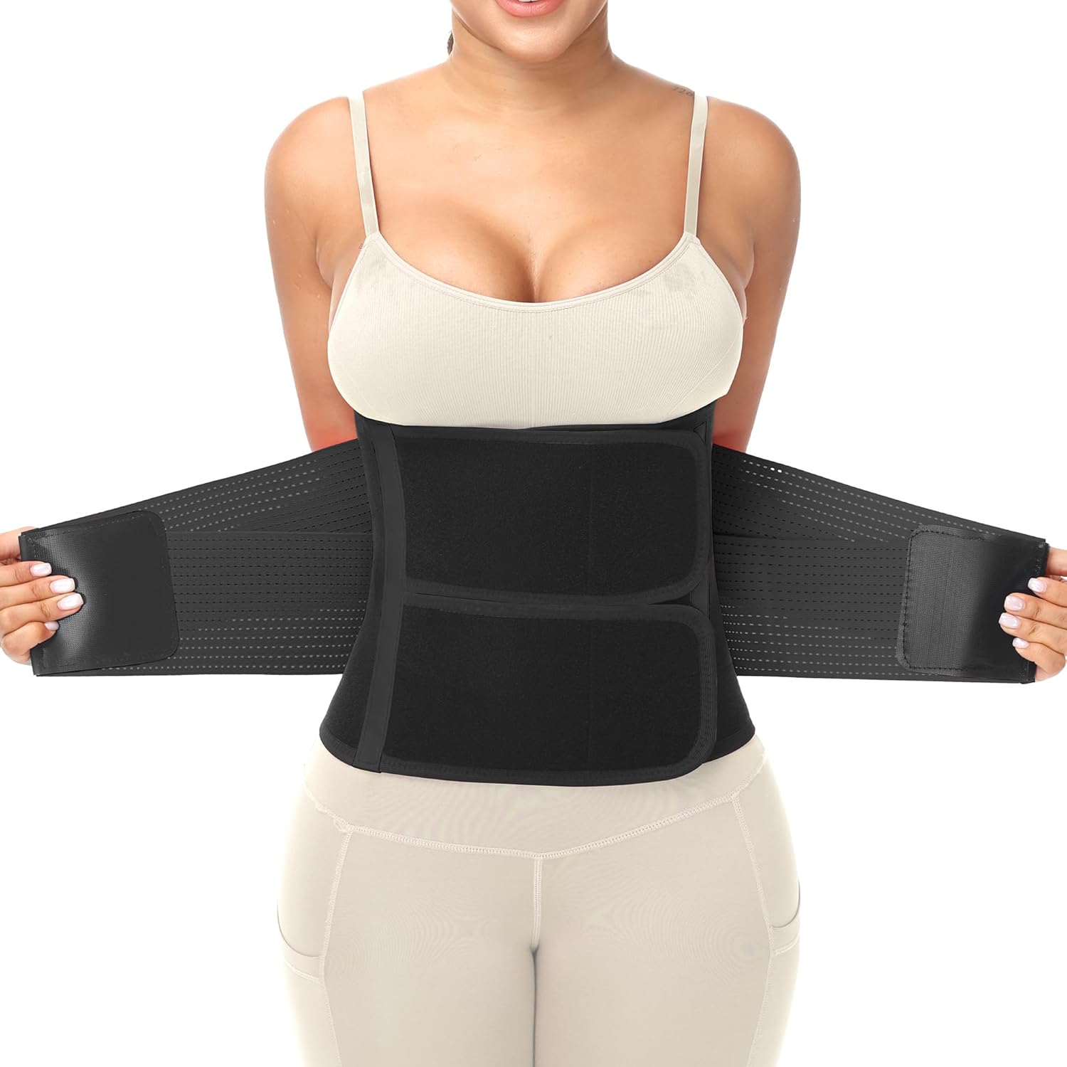 Waist Trainer for Women & Men - Sweat Belly Fat Trimmer Belt - Tummy Control Body Shaper & Back Support Sauna Suit