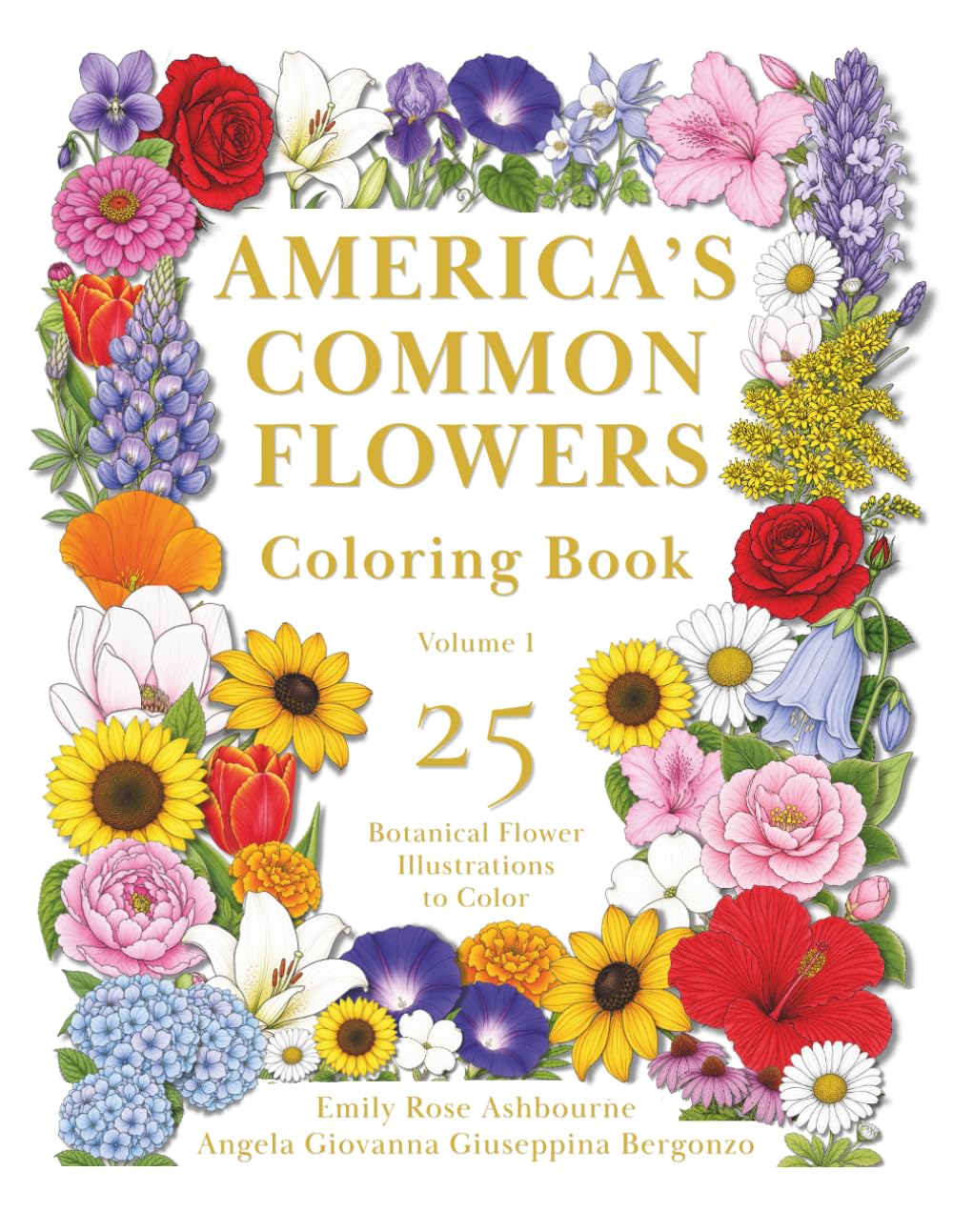America’s Common Flowers: Coloring Book