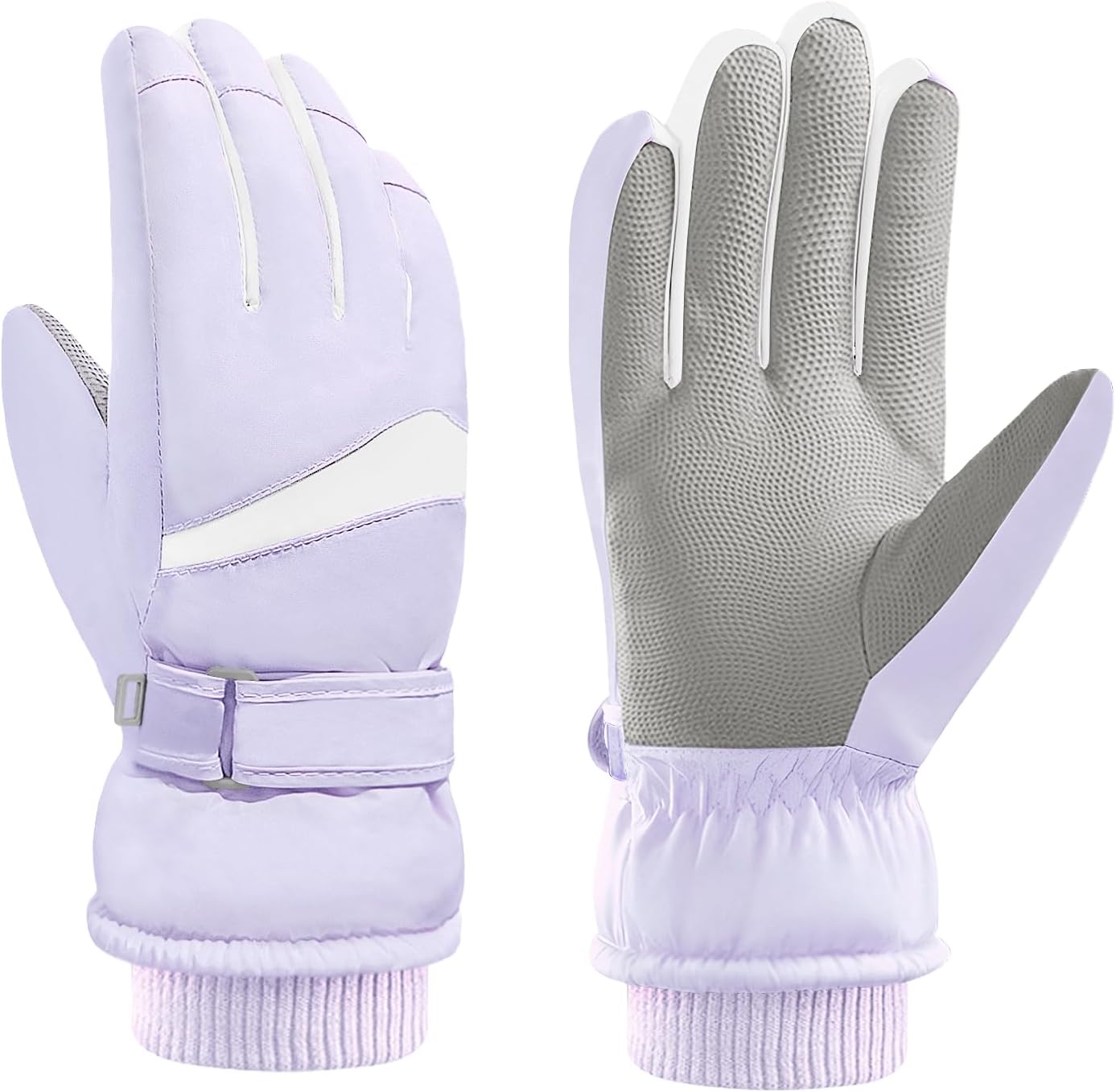 Andiker Women Waterproof Ski Gloves, Winter Touchscreen Thermal Gloves with Fleece, Windproof Snowboard Glove for Skiing Running and Cycling
