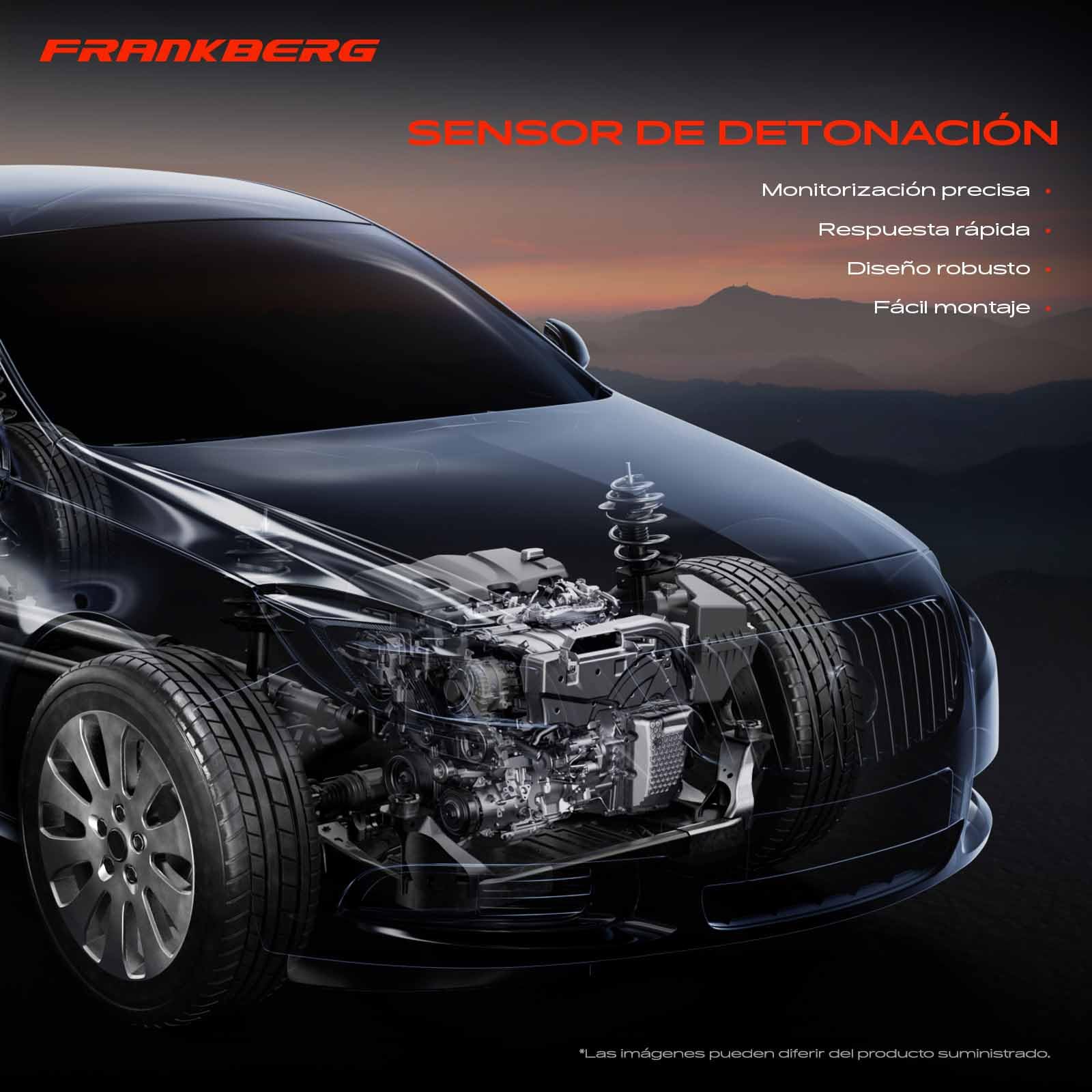 Frankberg Sensor de detonación 89615-52010 | Compatible con: Land Cruiser 100 J1, A.v.e.n.s.i.s Station Wagon T22, C.o.r.o.l.l.a Compact E11, Yaris Verso P2