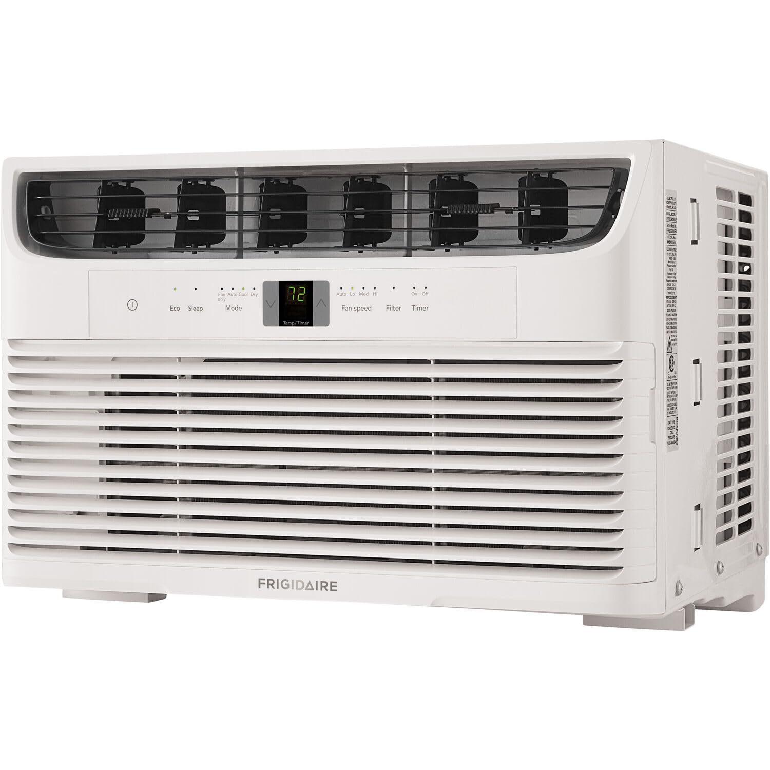 6,000 BTU Window Air Conditioner and Dehumidifier, 115V, Cools up to 250 Sq. Ft. for Apartment, Dorm Room, Small/Medium Rooms, with Remote Control, White