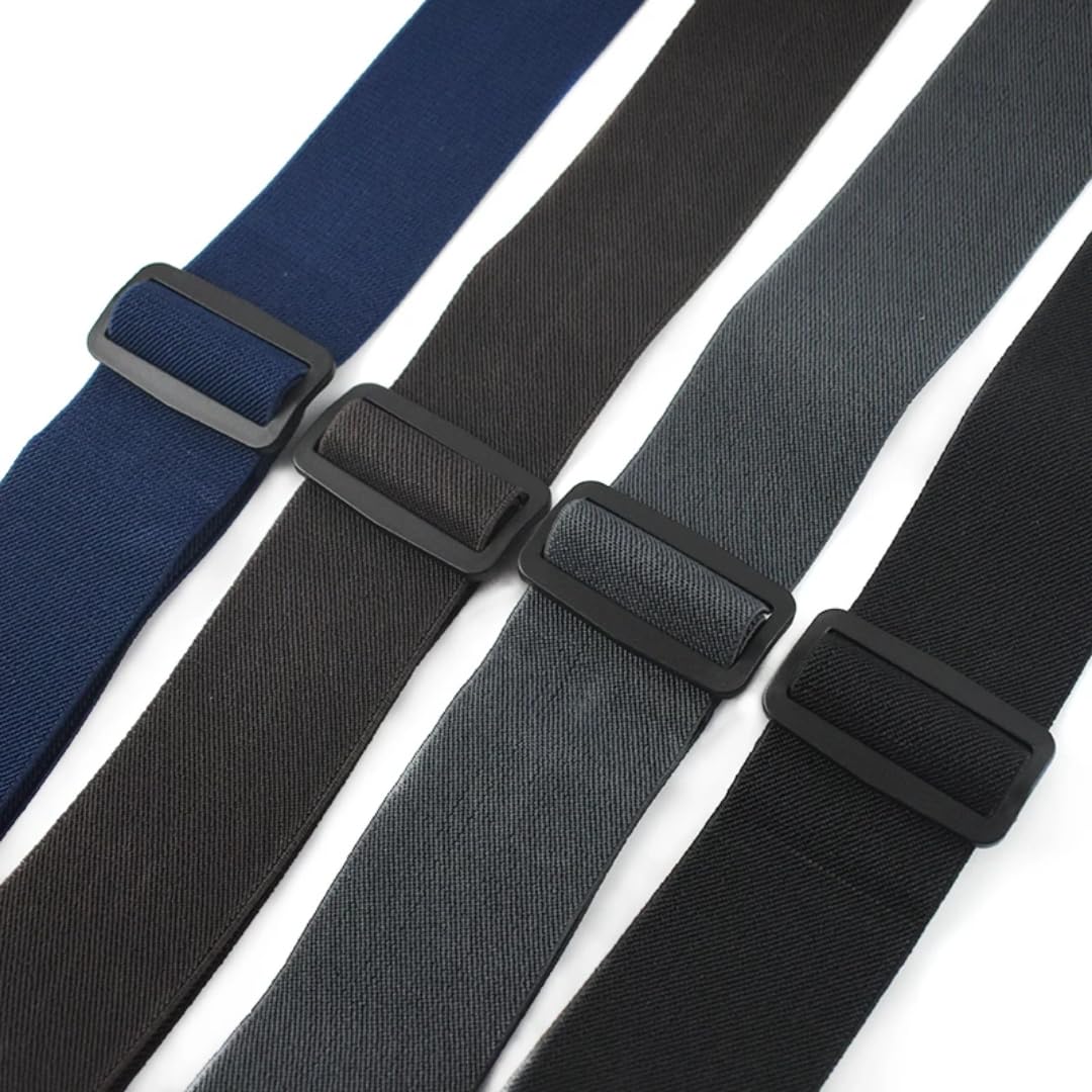 Bretelles Suspender Mode Large Hommes Jarretelle Noir Crochet Boucle 4 Clip Stretch Mâle Bretelles De Travail Hommes Accessoires