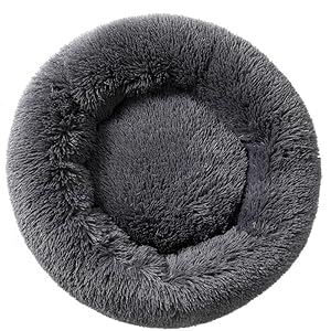 Donut Dog Bed Cat Bed Fluffy Calming Pet Bed Dog Round Bed Cat Round Bed Warm Kitten Nest Ideal for 3Kg Pet