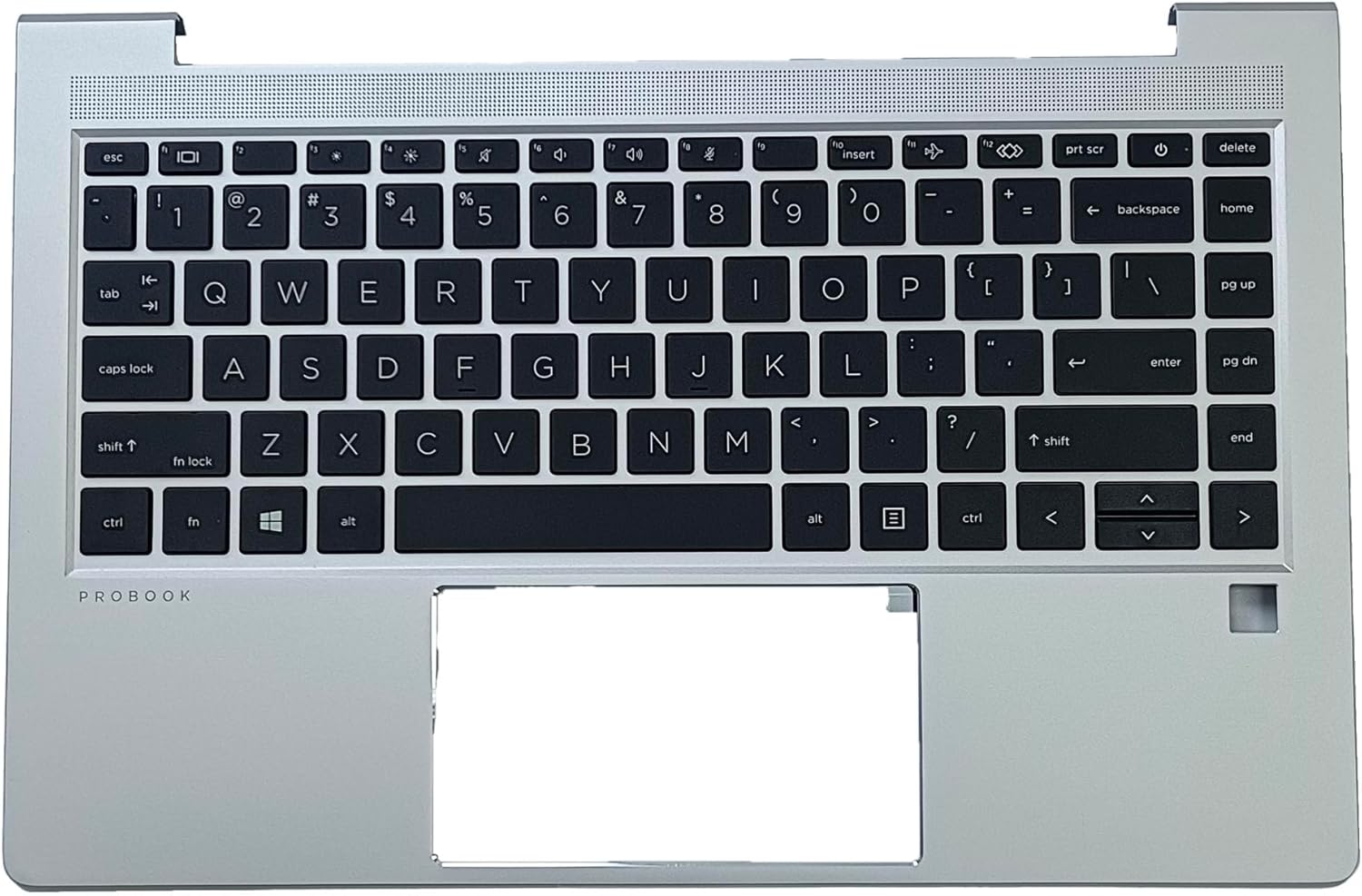 LTPRPTS Replacement Laptop Upper Case Palmrest Non-Backlit Keyboard Assembly Part for HP Probook 440 G8 445 G8 M23770-001 Silver