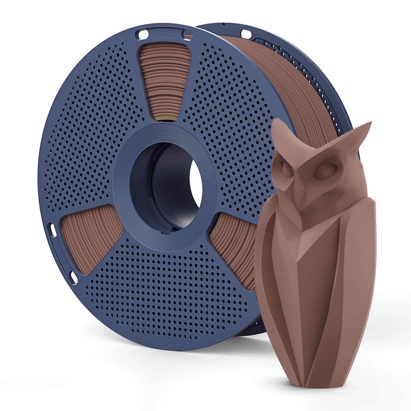 Real Wood Fiber PLA Filament 1.75mm, Natural Matte Texture, Reduced Clogging, Easy to Print, 1kg(2.2lbs) SUNLU 3D Printer Filament, Cherry Wood