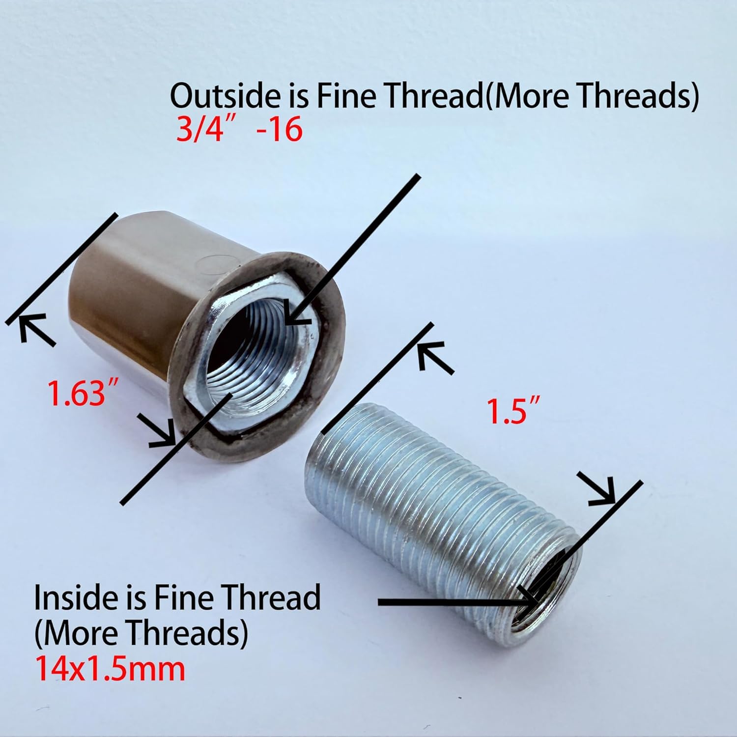 4pcs Adapters Parts Lug Nut Covers + Thread Stud Extenders(Fine Thread Inside) for Rear Wheels for 19.5" 8 Lug/10 Lug 5 Hand Wheel Simulators for 99-02 F450 F550 05-22 F450 F550 Super Duty