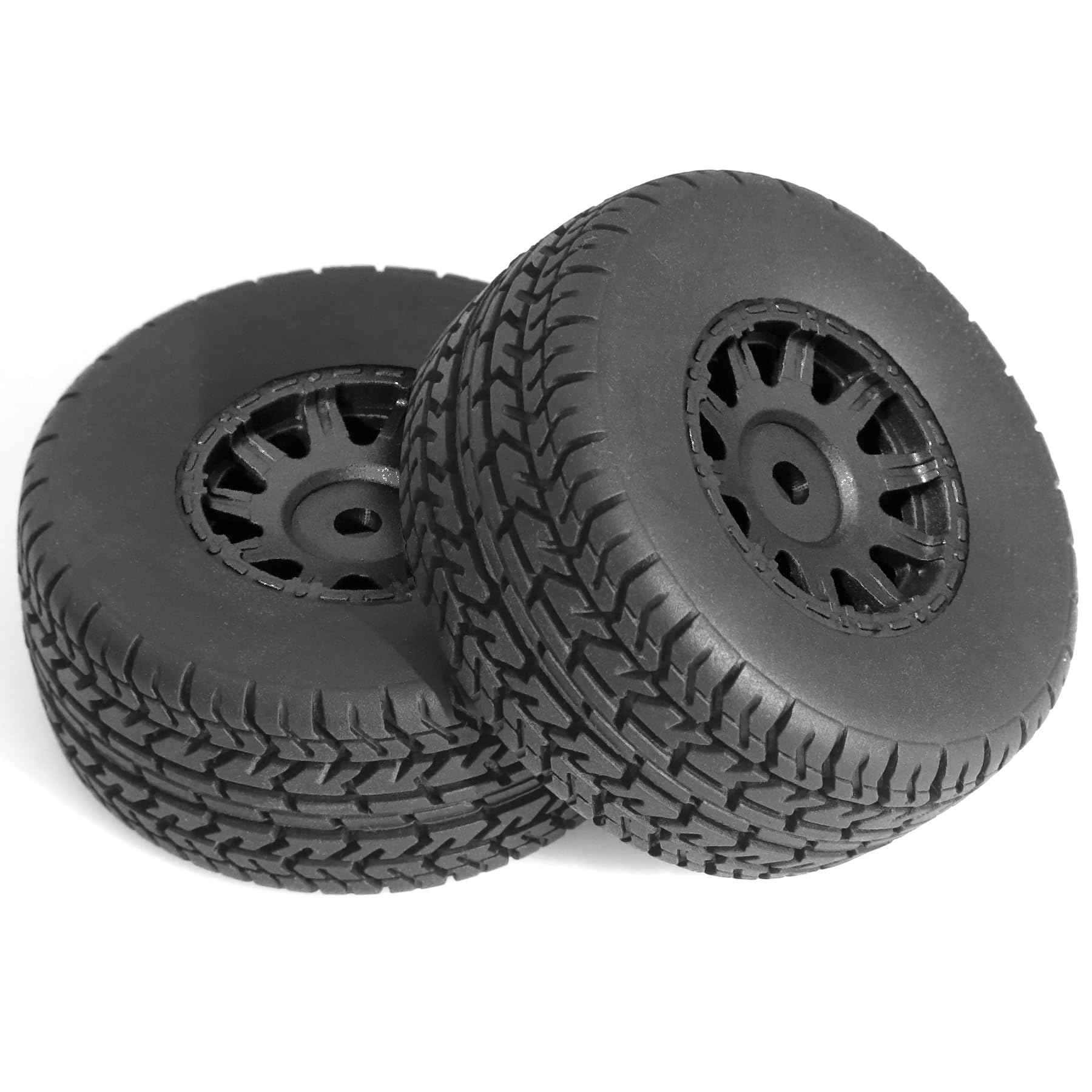 4Pcs RC Tires and Wheel for 1/14 Mojave Grom,RC Front/Rear Wheel Tires