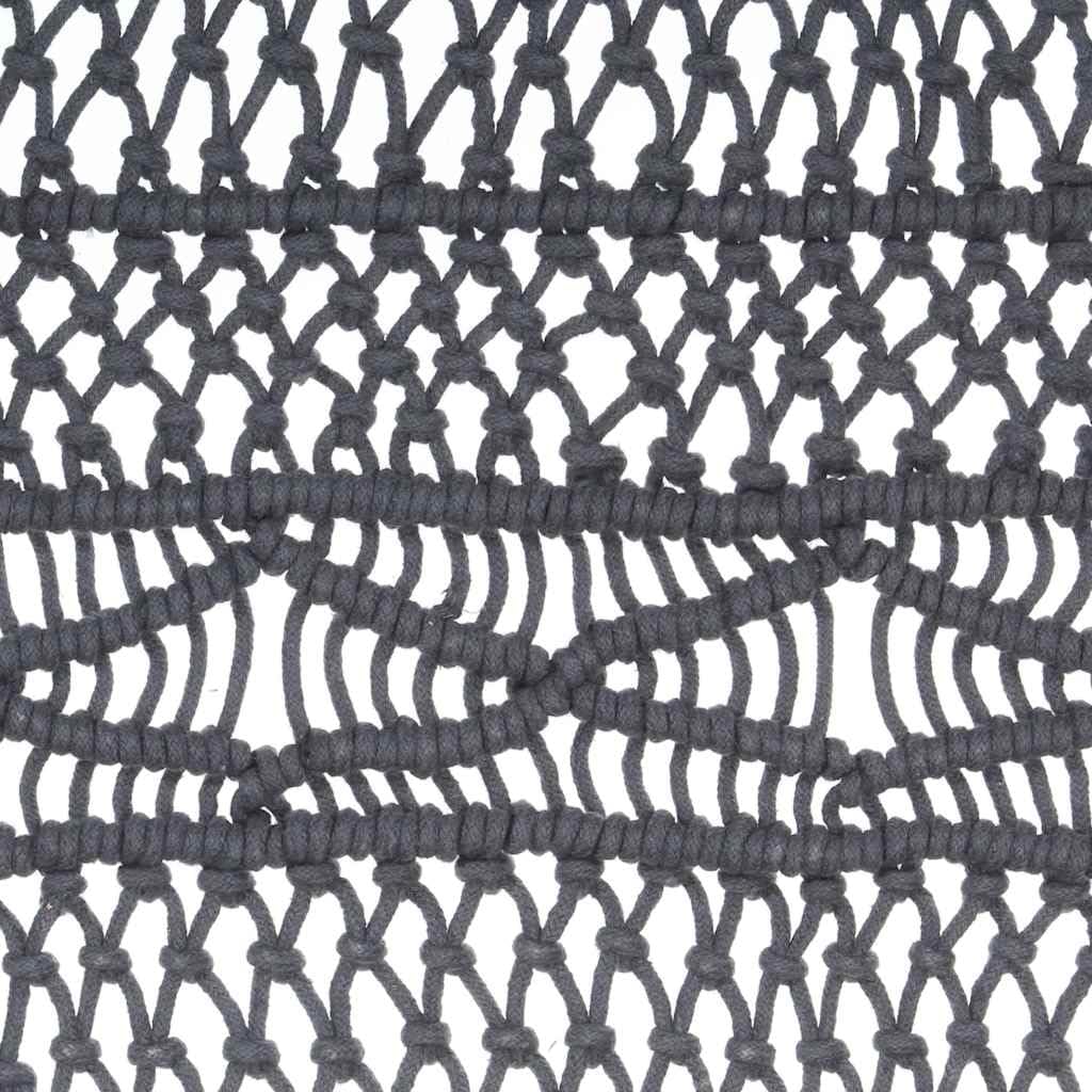 Rideau Macramé Anthracite 140 x 240 cm Coton