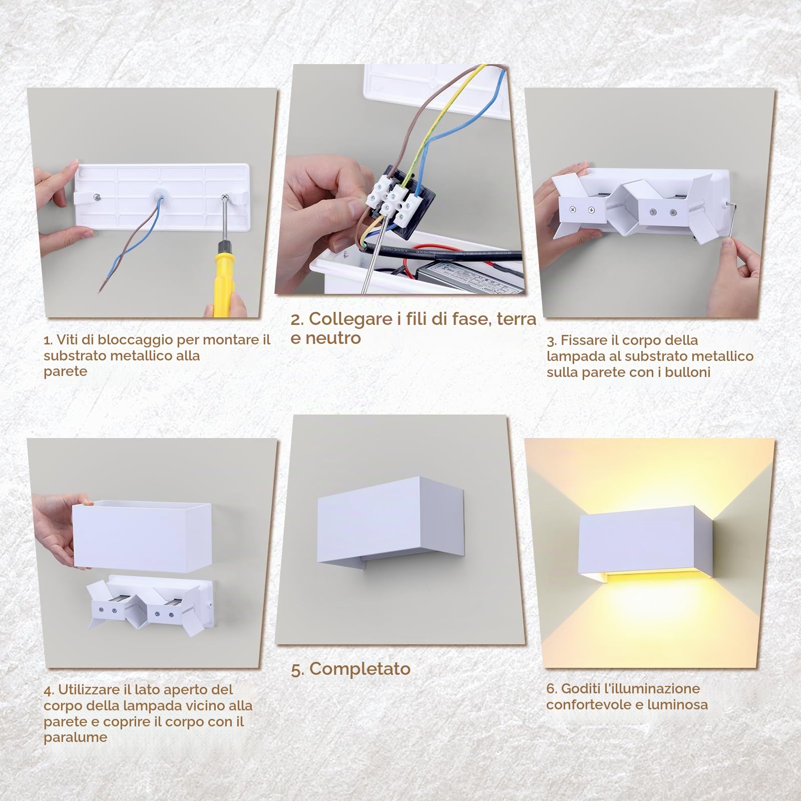 ENCOFT 2 Pezzi 24W Applique da Parete Interno Esterno COB LED IP65 | Luci da Esterno Impermeabile Lampade Esterno, 6000K Applique Parete Interno in Alluminio Angolo Regolabile Bianco