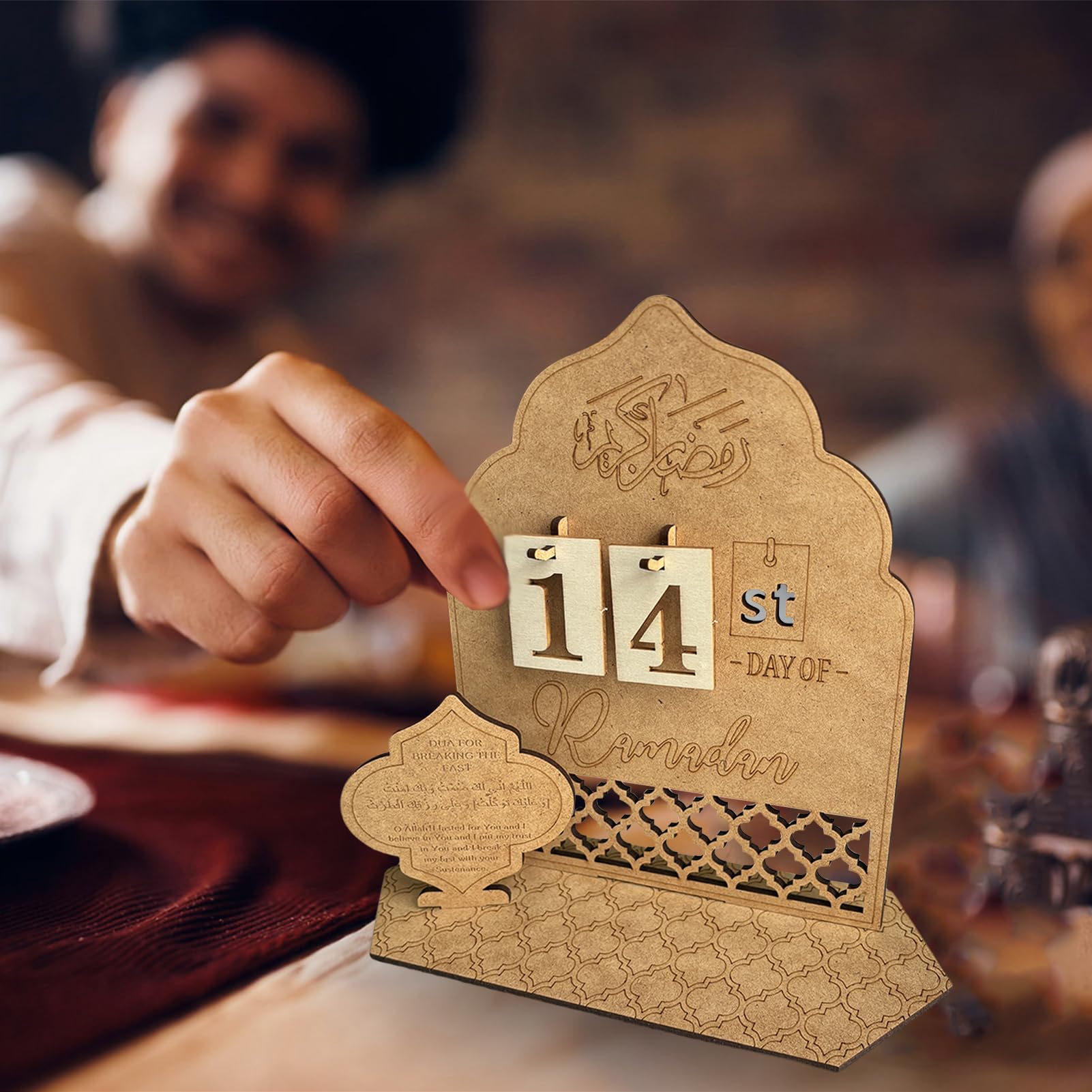 Calendario De Ramadán, Calendario Reutilizable De Madera Con 30 Cajones, Decoración De Eid Mubarak Calendario De Ramadan
