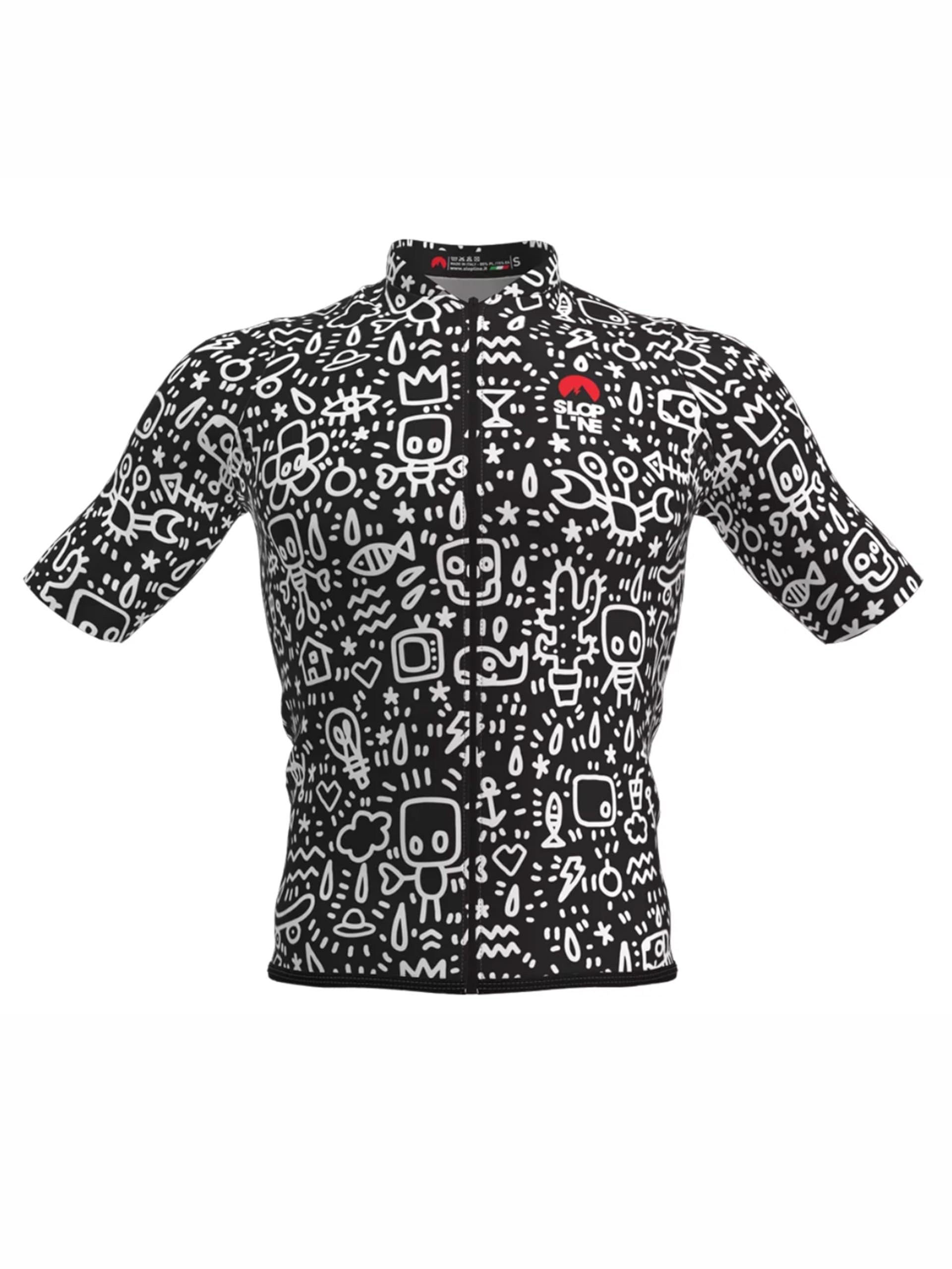 SLP. Kurzarm-Radtrikot für Herren und Damen, SORMANO Benny, schwarz, Schnitt, ärmellos, leicht, sehr atmungsaktiv, vollständiger Komfort
