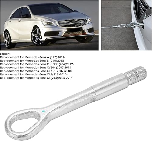 Miniatura 5 de Anillo de remolque de parachoques delantero de aleación de acero Reemplazo de tornillo de gancho de remolque para Benz CL (216) 2006-2014 Gancho de