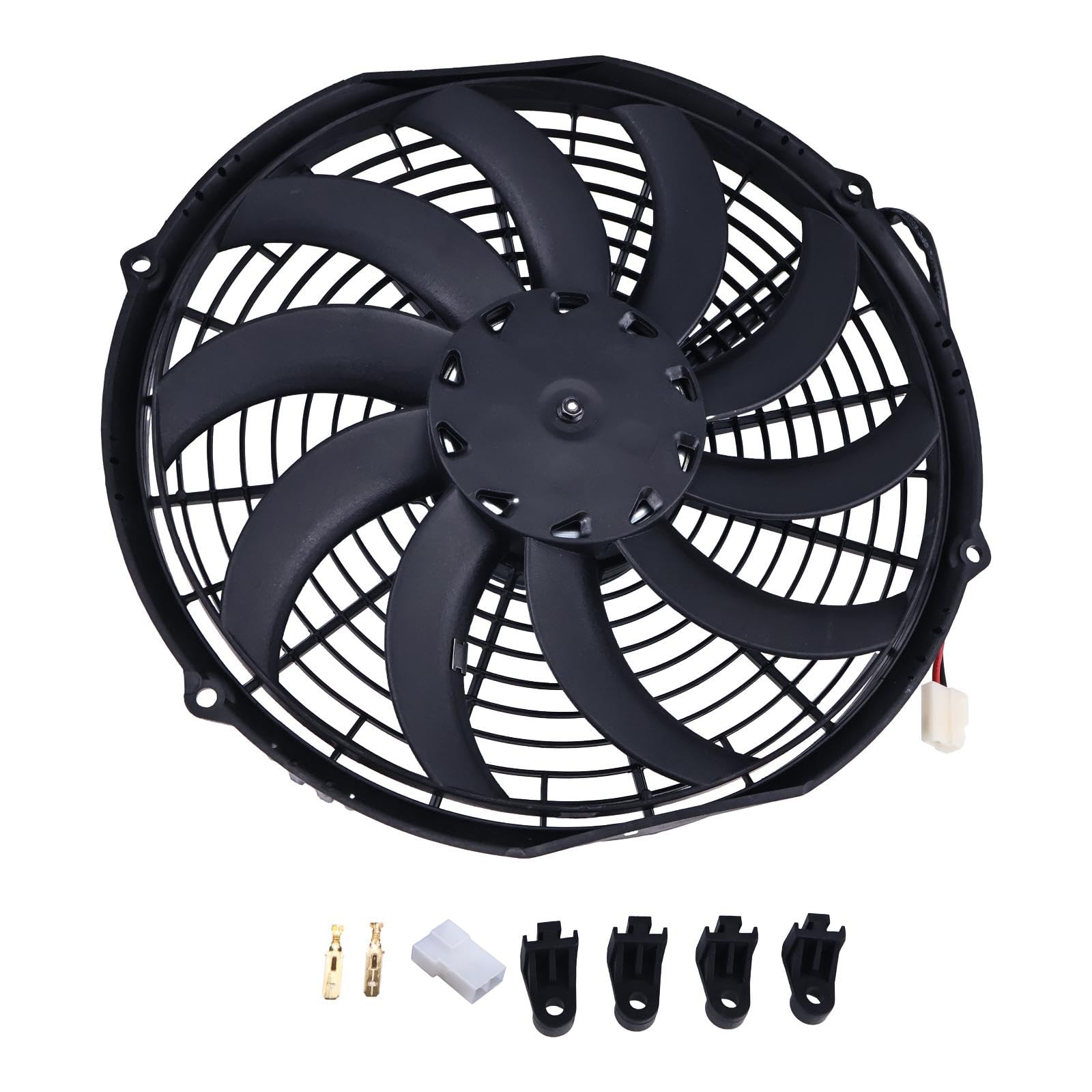 HOLDWELL Ventilateur de refroidissement 24 V 30101814 VA10-BP50/C-61A compatible avec Spal 305 mm de diamètre