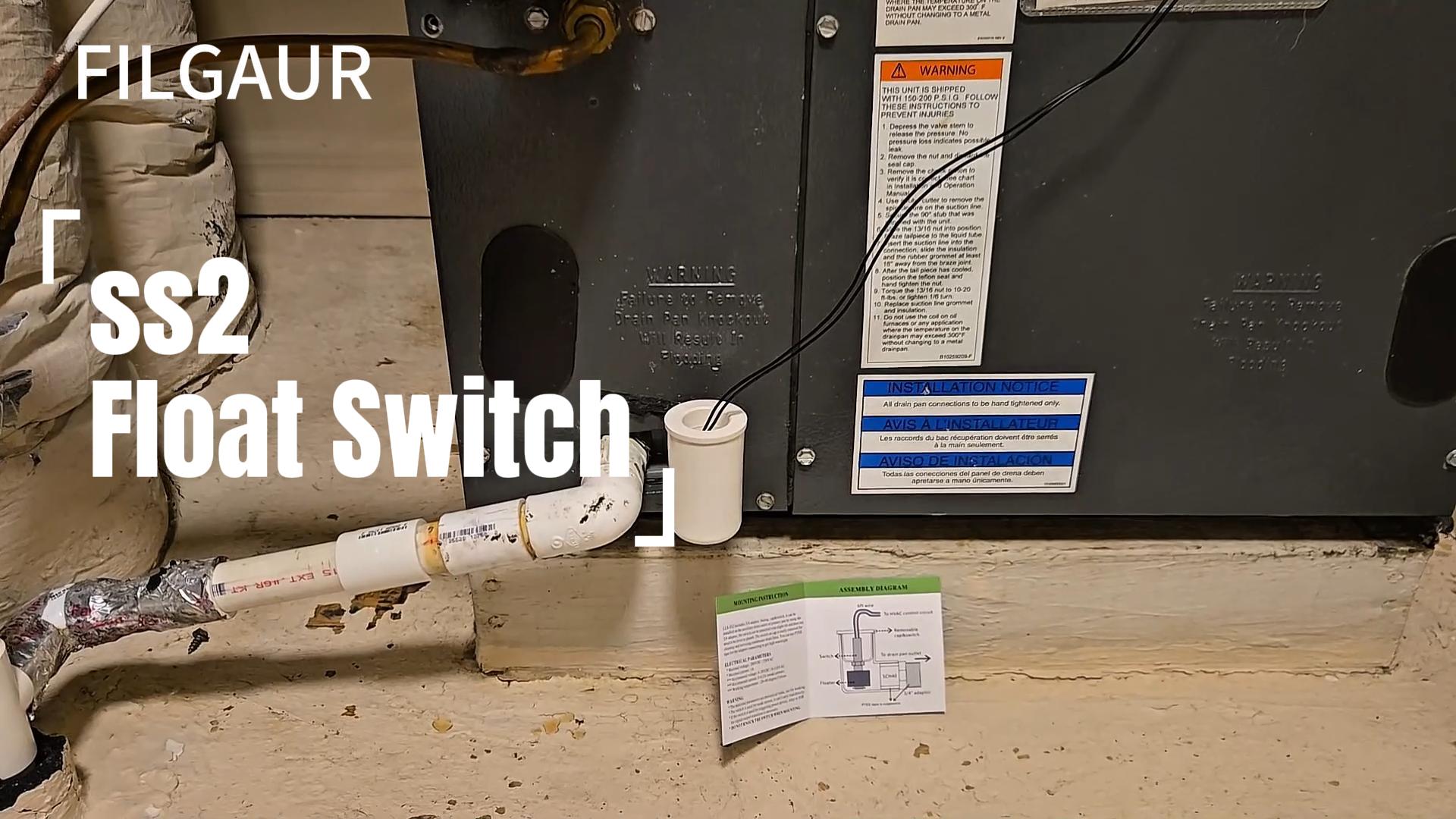 SS2 Float Switch L Shape Safe-T-Switch for HVAC Drain Pan