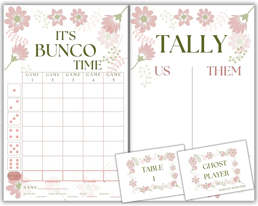amazon-com-mother-s-day-bunco-spring-bunco-bunco-score-sheets-flower-themed-bunco-scorecards-tally-sheets-ghost-player-bunco-babes-bunco-game-kit-for-game-night-party-handmade-products for Free Printable Bunco Score Sheets Spring Amazon.com: Mother's Day Bunco - Spring Bunco - Bunco Score Sheets - Flower Themed Bunco - Scorecards - Tally Sheets - Ghost Player - Bunco Babes - Bunco Game Kit for Game Night Party : Handmade Products for Free Printable Bunco Score Sheets Spring