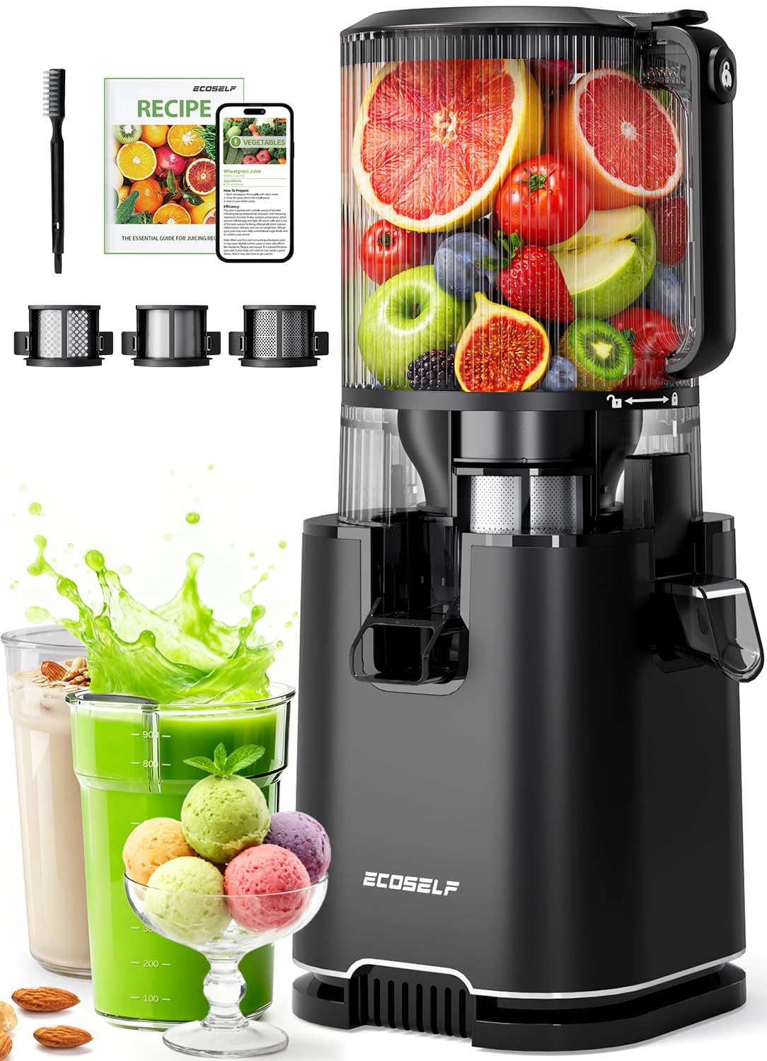 ECOSELF 3-in-1 Cold Press Juicer
