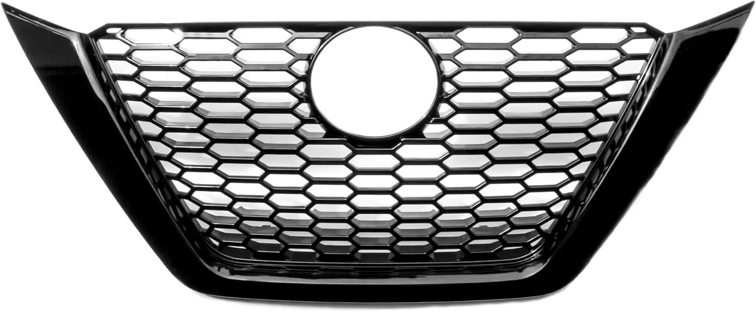 Trim Illusion Patented Tech ABS6497BLK Clip on with Tape Gloss Black Grille Overlay insert Trim Compatible with 2019-2022 Nissan Altima - 1 Piece