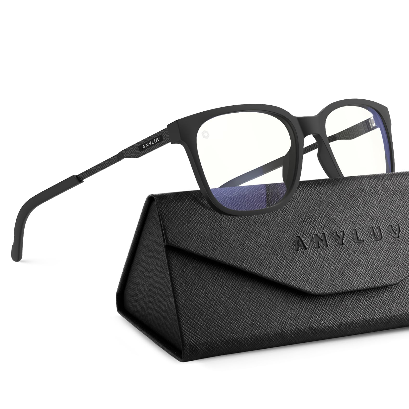 Gafas de luz azul ANYLUV para hombre, gafas para juegos de computadora, gafas elegantes antifatiga visual con bloqueo de luz azul para hombre