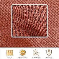 Vista 2 de 4'X4 Rust Red Shade Sail Rectangle Curved Sun Shade Sail UV Block Breathable for Patio Garden Outdoor Backyard (We Make Custom Size)