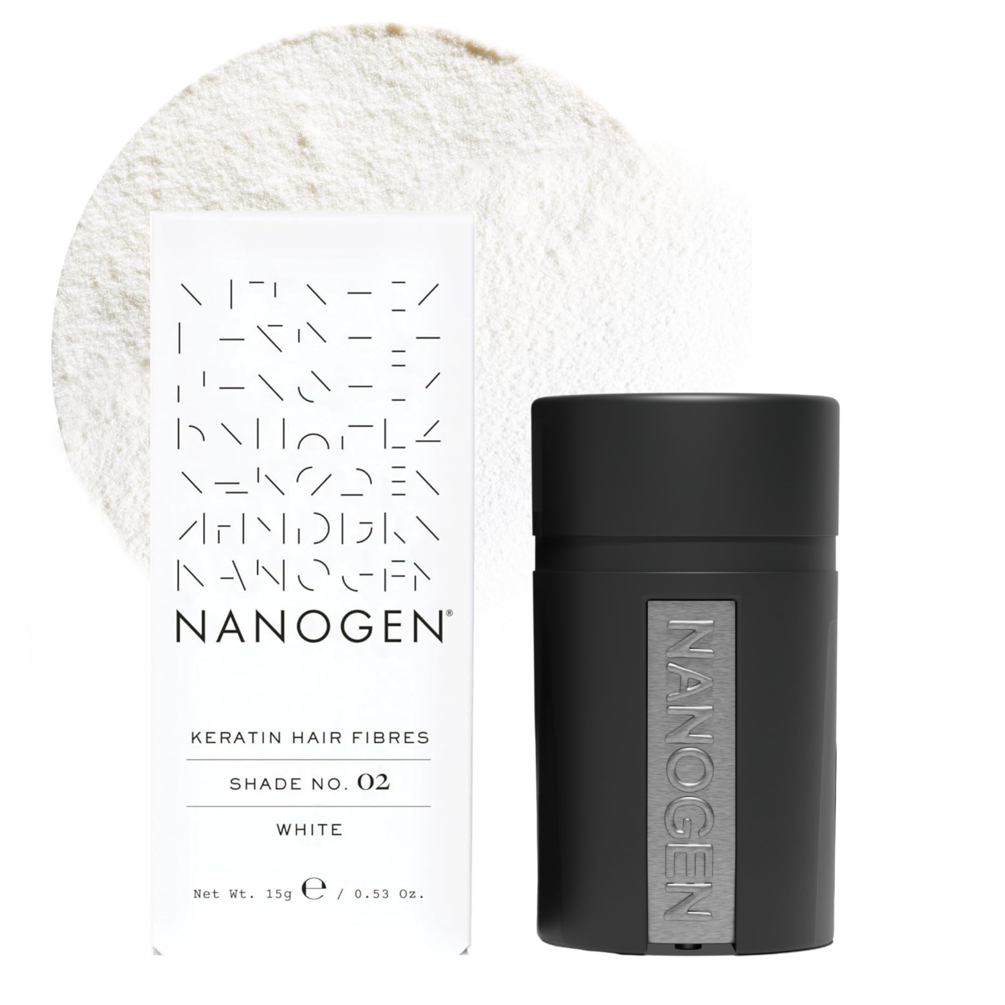 Nanogen Hair Fibres, 15 g - White