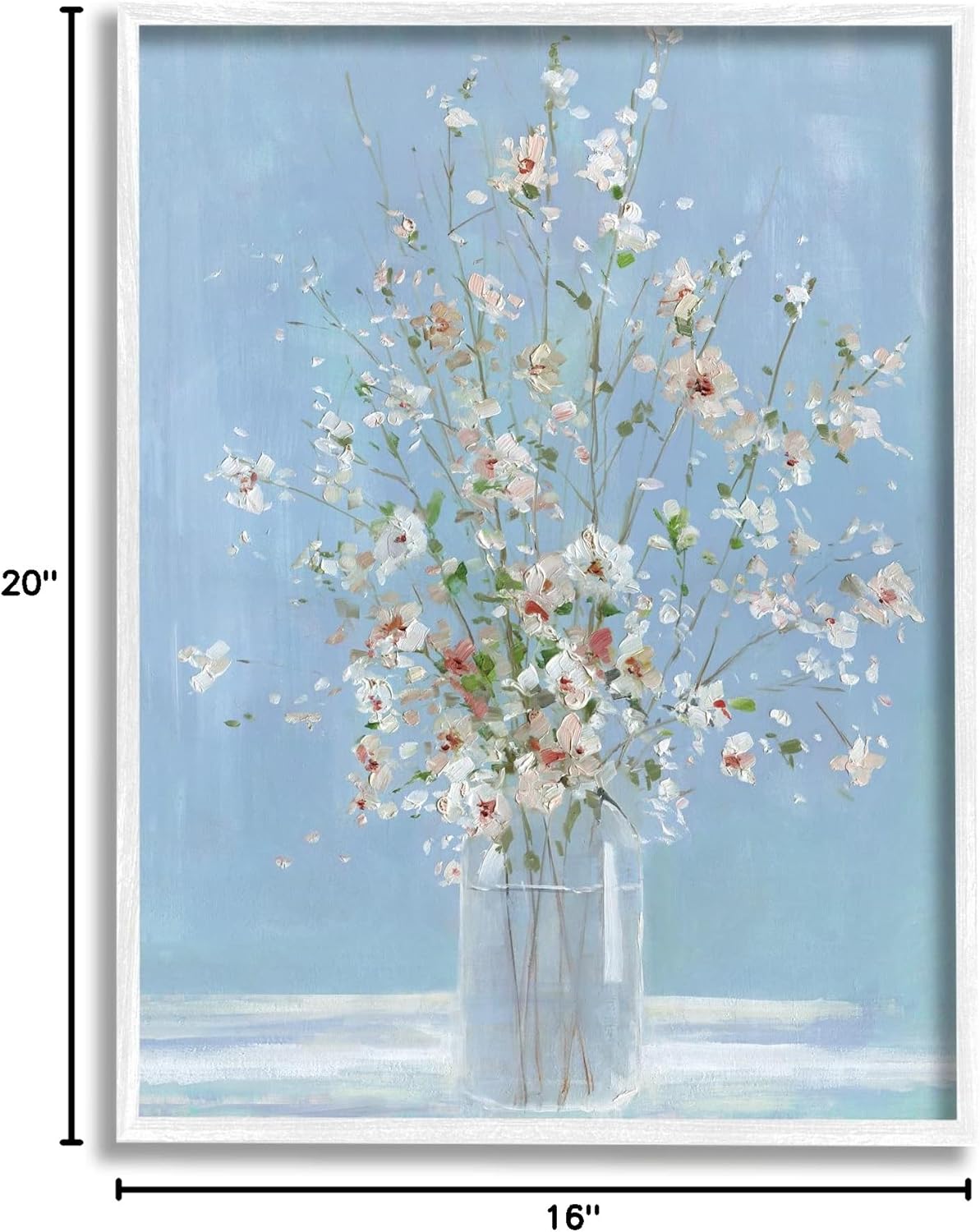 Stupell Industries Delicate Flower Blossoms Ikebana Arrangement Vase,Design by Sally Swatland