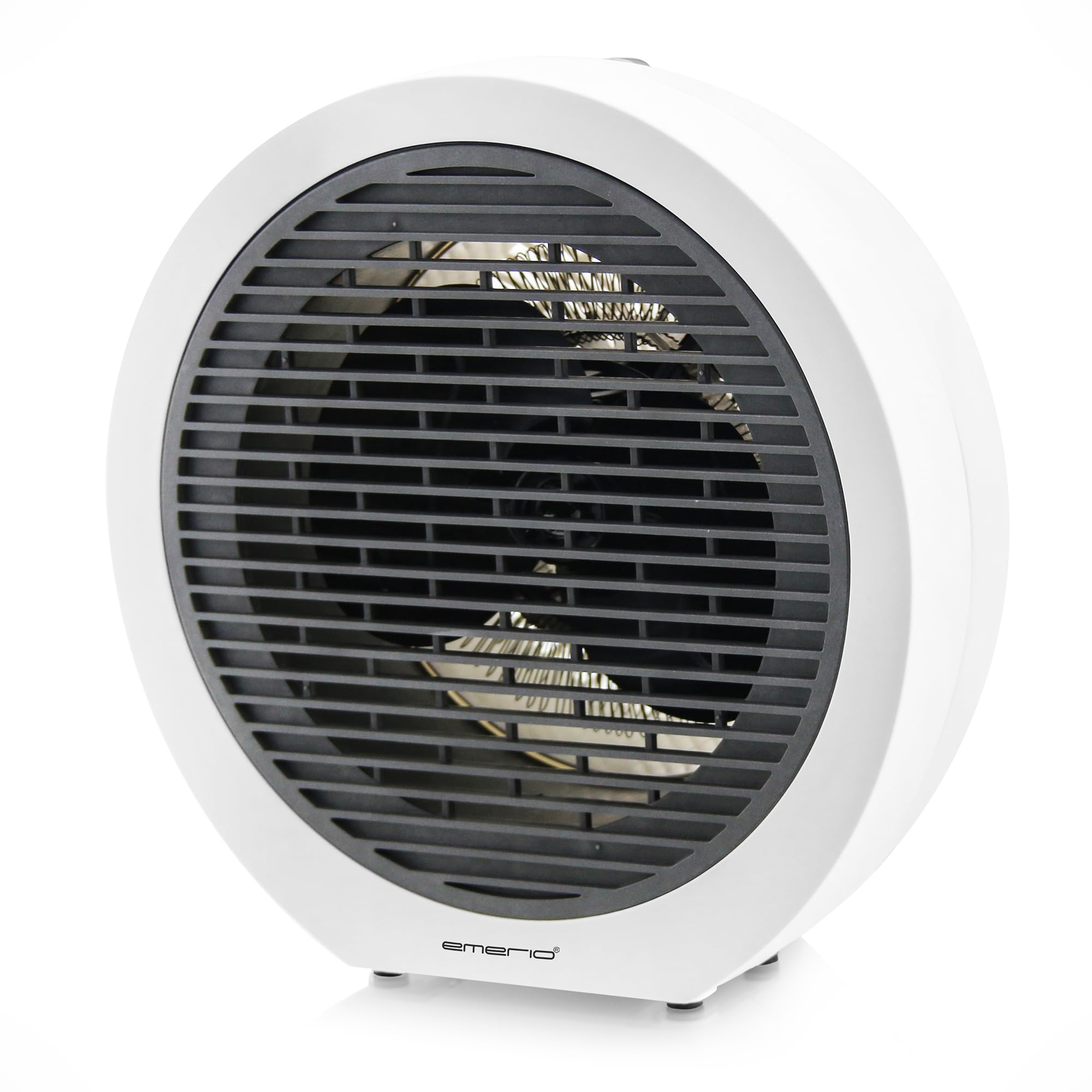 EMERIO FH-109947 - Calefactor para habitaciones de hasta 20 m², 2000 W, 2 niveles de calor, termostato ajustable, función de ventilador, protección antivuelco, color negro