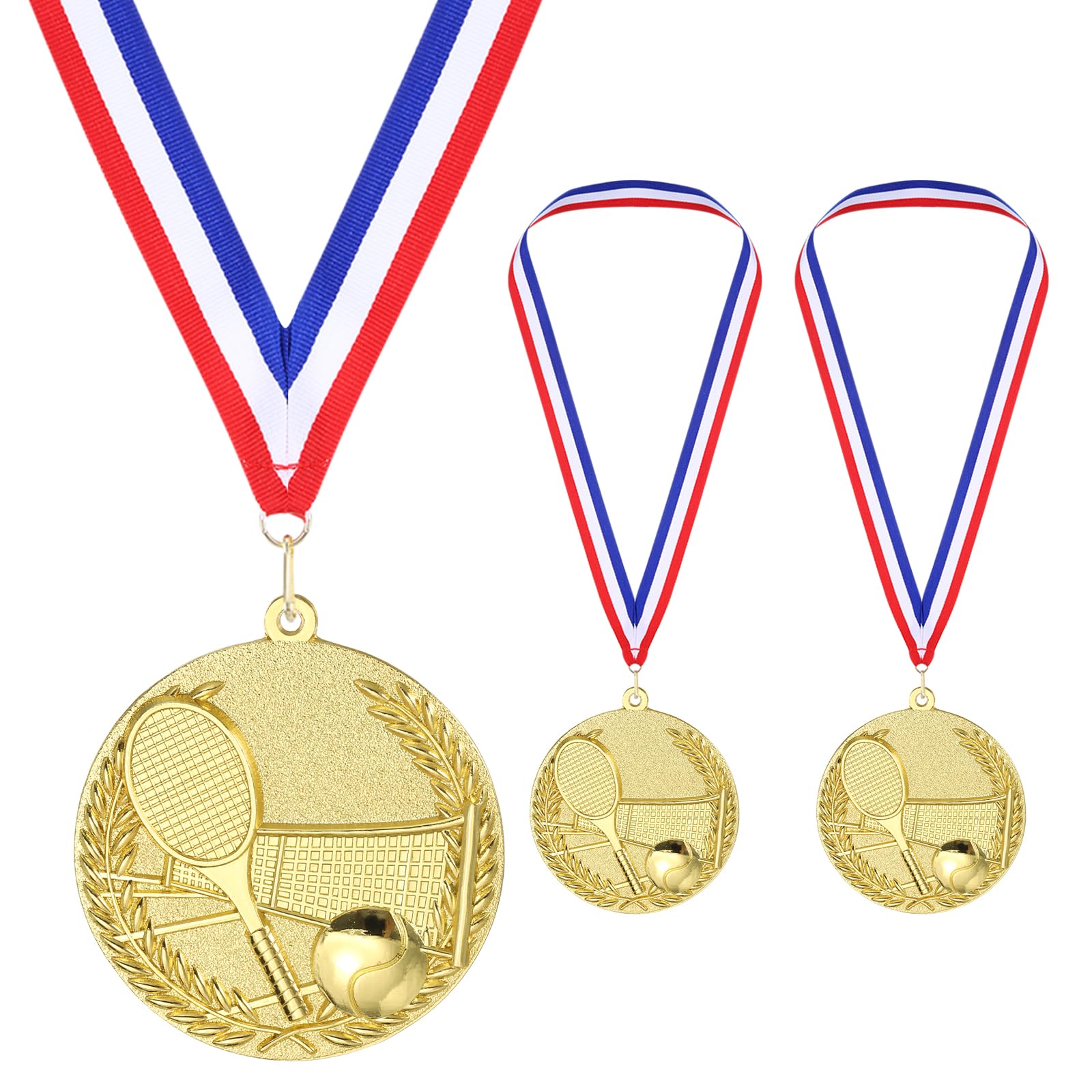 PATIKIL Medalla de Metal, Medalla de Premio, con Cinta, para Juegos y Competencias Deportivas