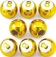 Vista 60 de 4 tapas de vástago de válvula de neumático estilo piscina 8 bolas, cubiertas universales de núcleo de cobre a prueba de polvo para automóviles, SUV