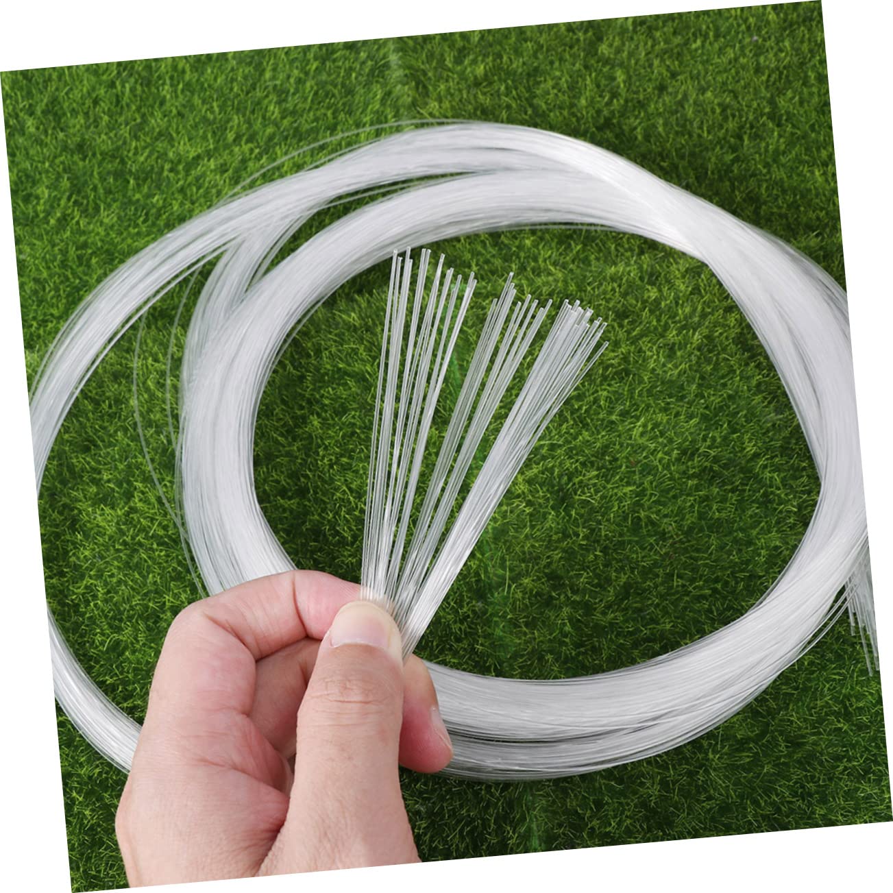 Gadpiparty 2pcs Transparent Plastic Fiber Optic Cable ?2.0mm Light-up Decorative Fiber for Halloween Decorations