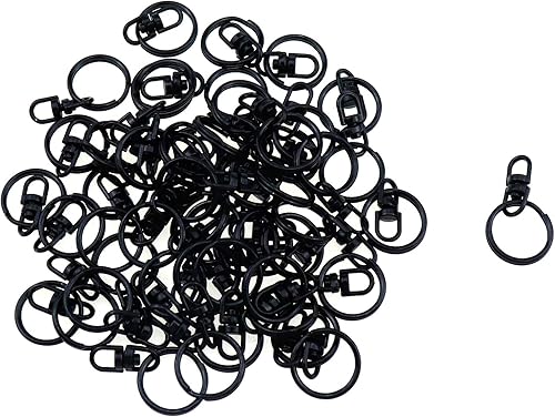 50 piezas de llaveros giratorios de metal, clips universales de mini corchete, llaveros a presión para bolsa, bolso, hardware, manualidades,