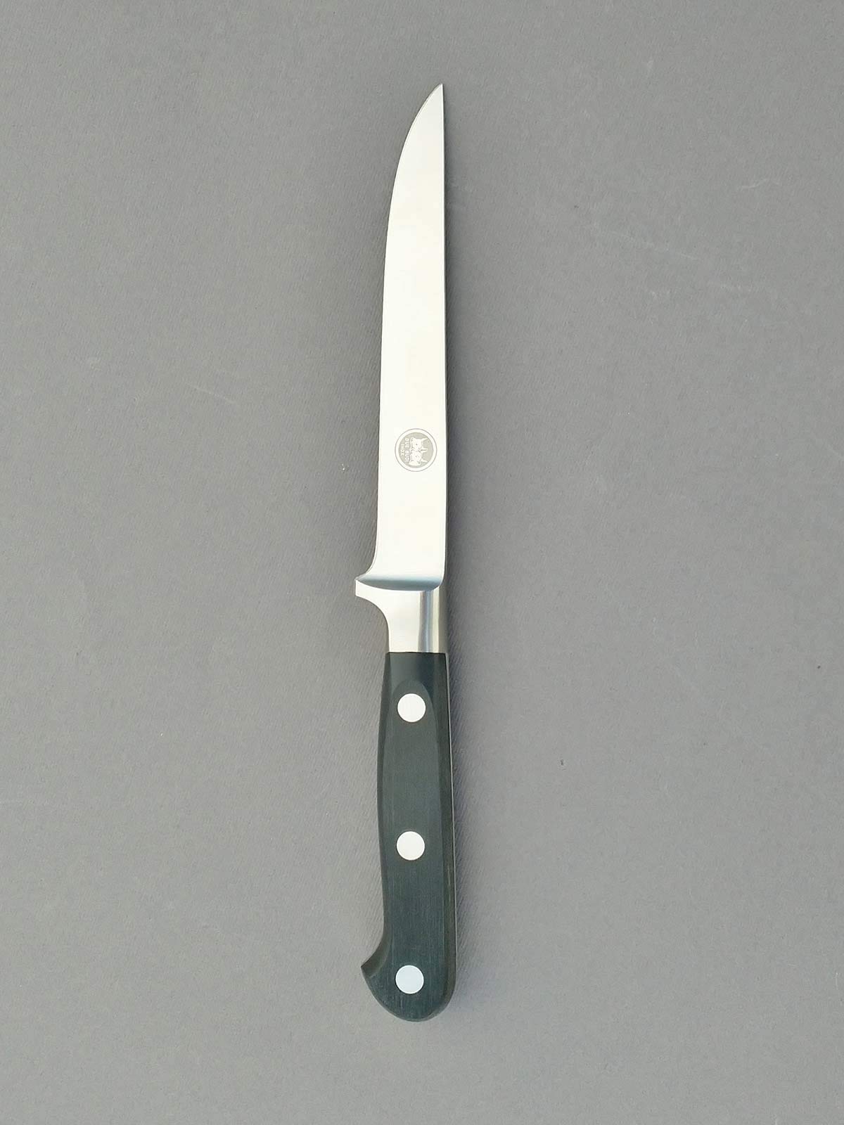 DUE BUOI Coltello FORGIATO DISOSSO da Chef - Manico TECNOPOLIMERO Nero