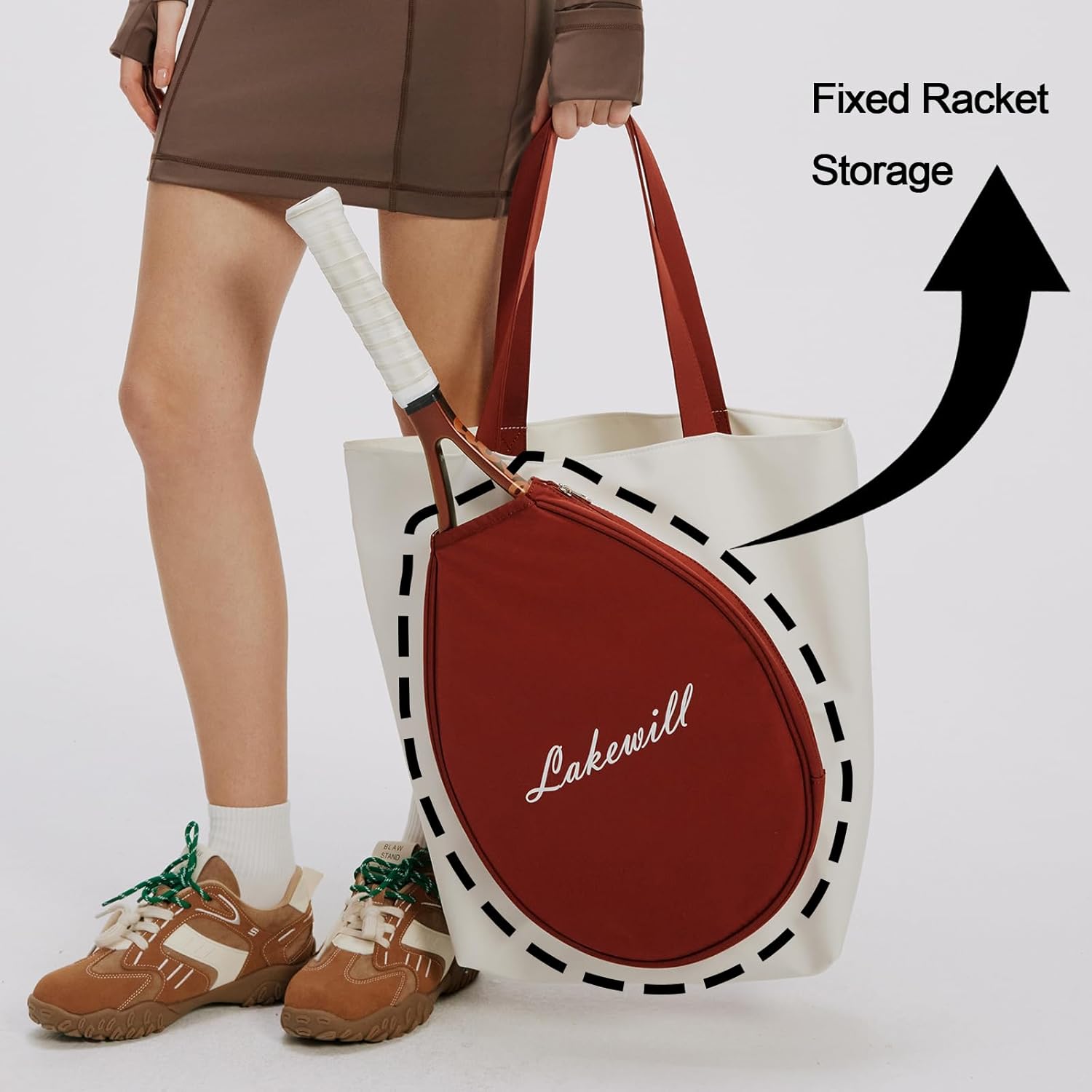 Tennis Racket Bag, Handheld or Shoulder Carry Backpack, Large Capacity Racket Holder with Organized Compartments, Gym tote Bag for Tennis, Squash & Badminton