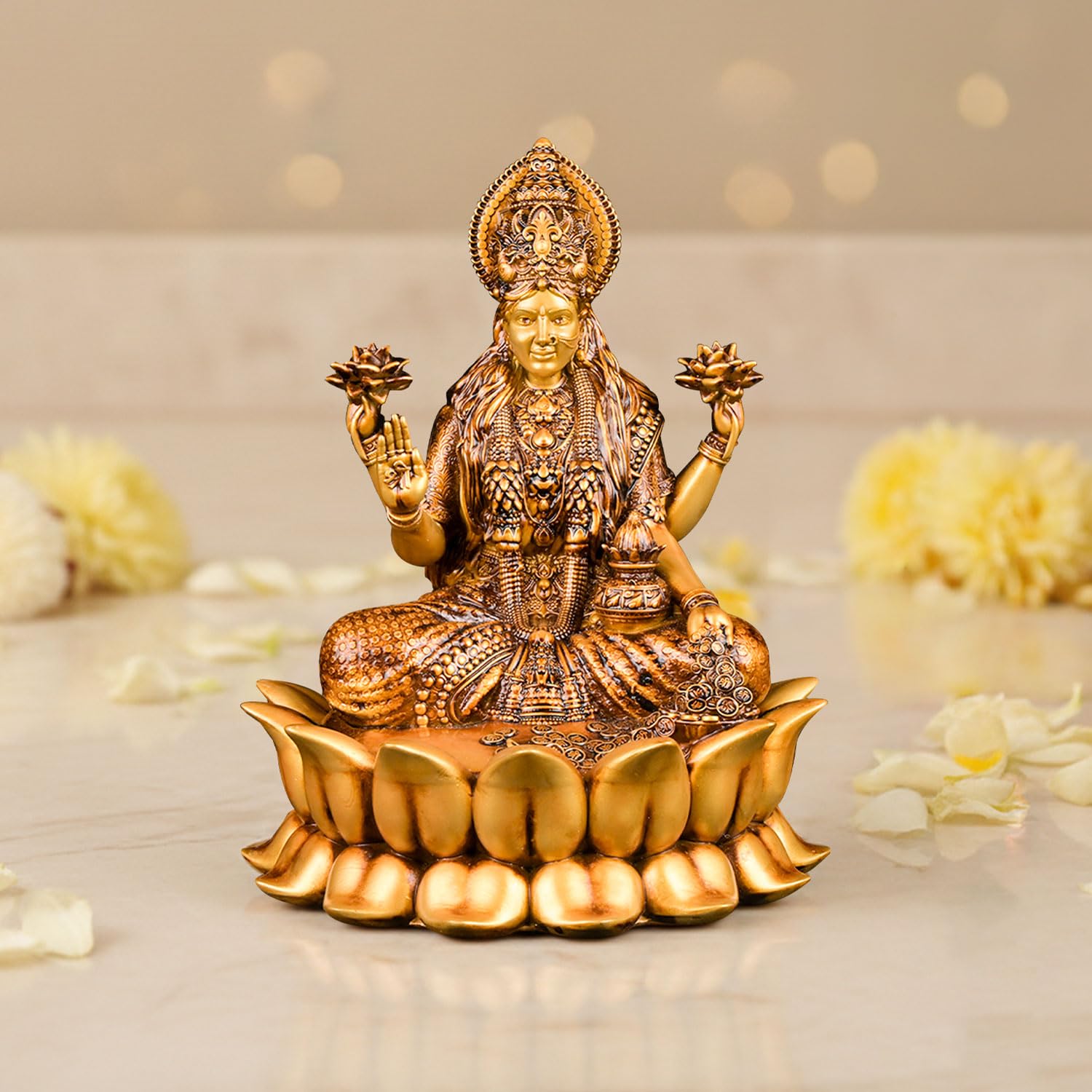 Buy The Divine Tales Maa Laxmi Idol 4 Inch Lakshmi Devi Murti for